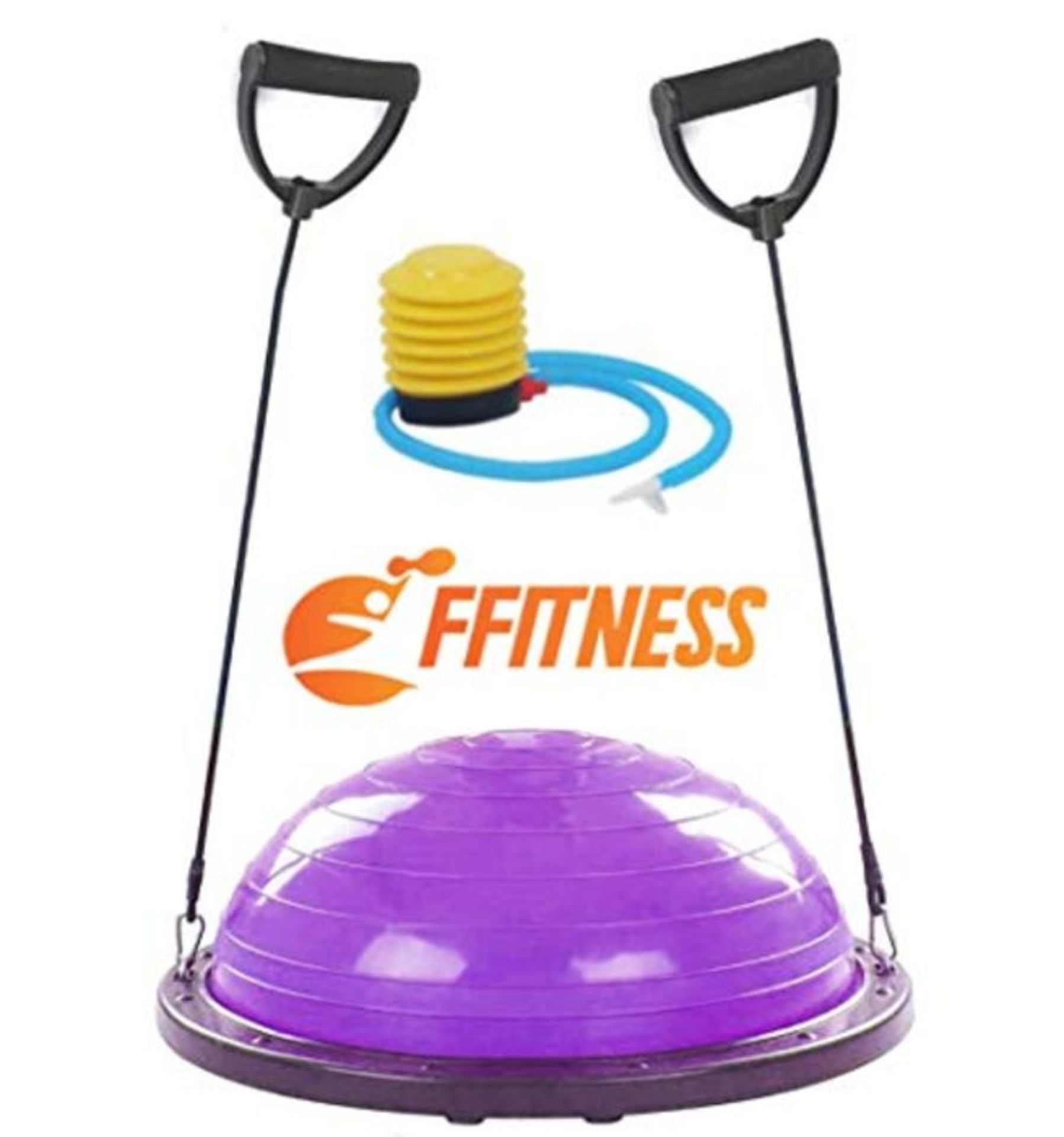 RRP £51.00 FFitness Half Ball with Rope Fitness Ball, Purple, One Size