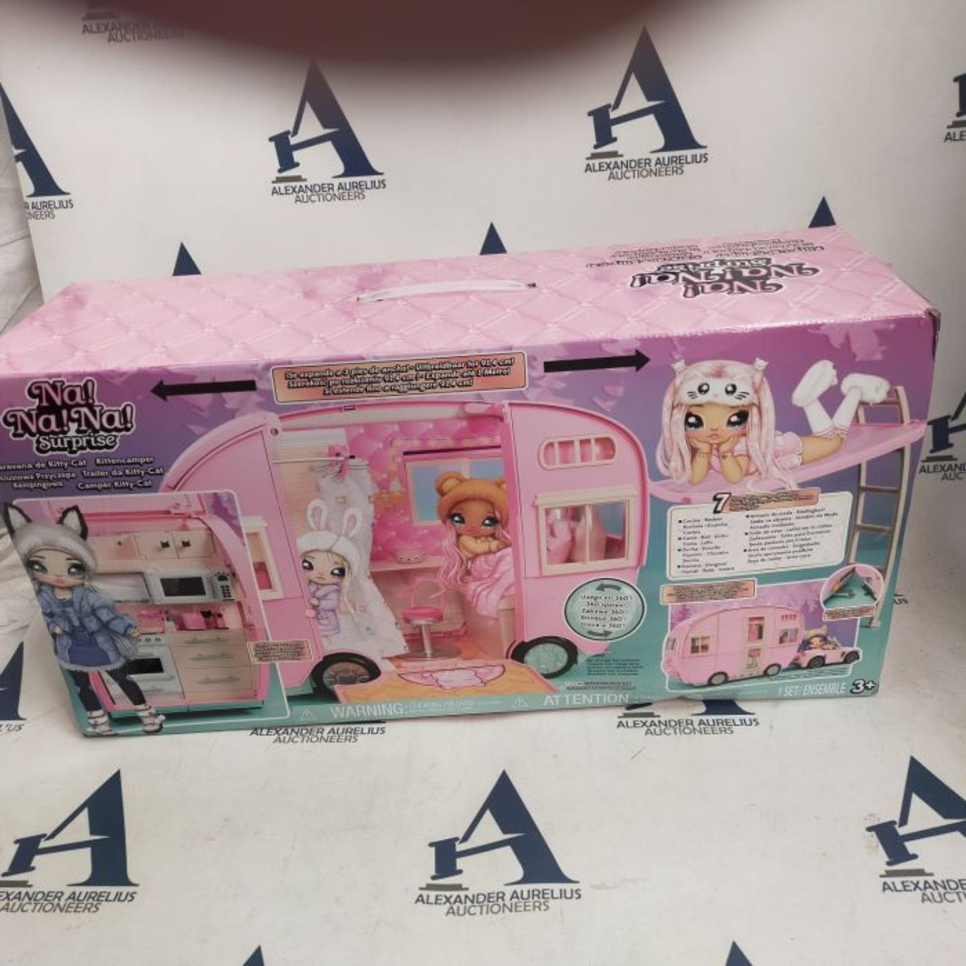 RRP £96.00 Na! Na! Na! Surprise Kitty-Cat Camper - Pink Camper Vehicle with Cat Ears & Tail - 7 P - Image 3 of 3