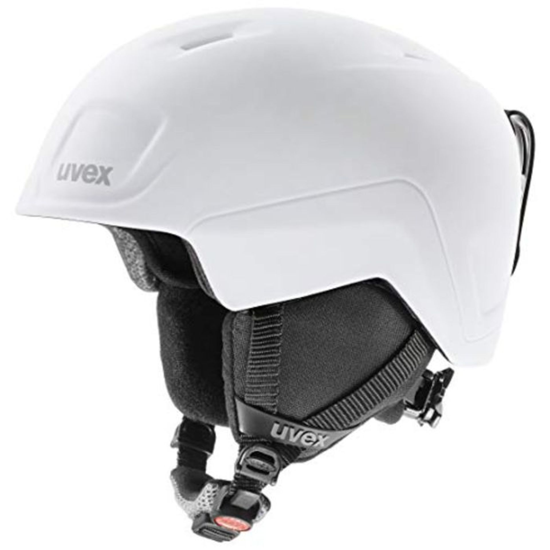 uvex heyya PRO, Unisex Child Ski Helmet, White-Black Mat, 51-55 cm