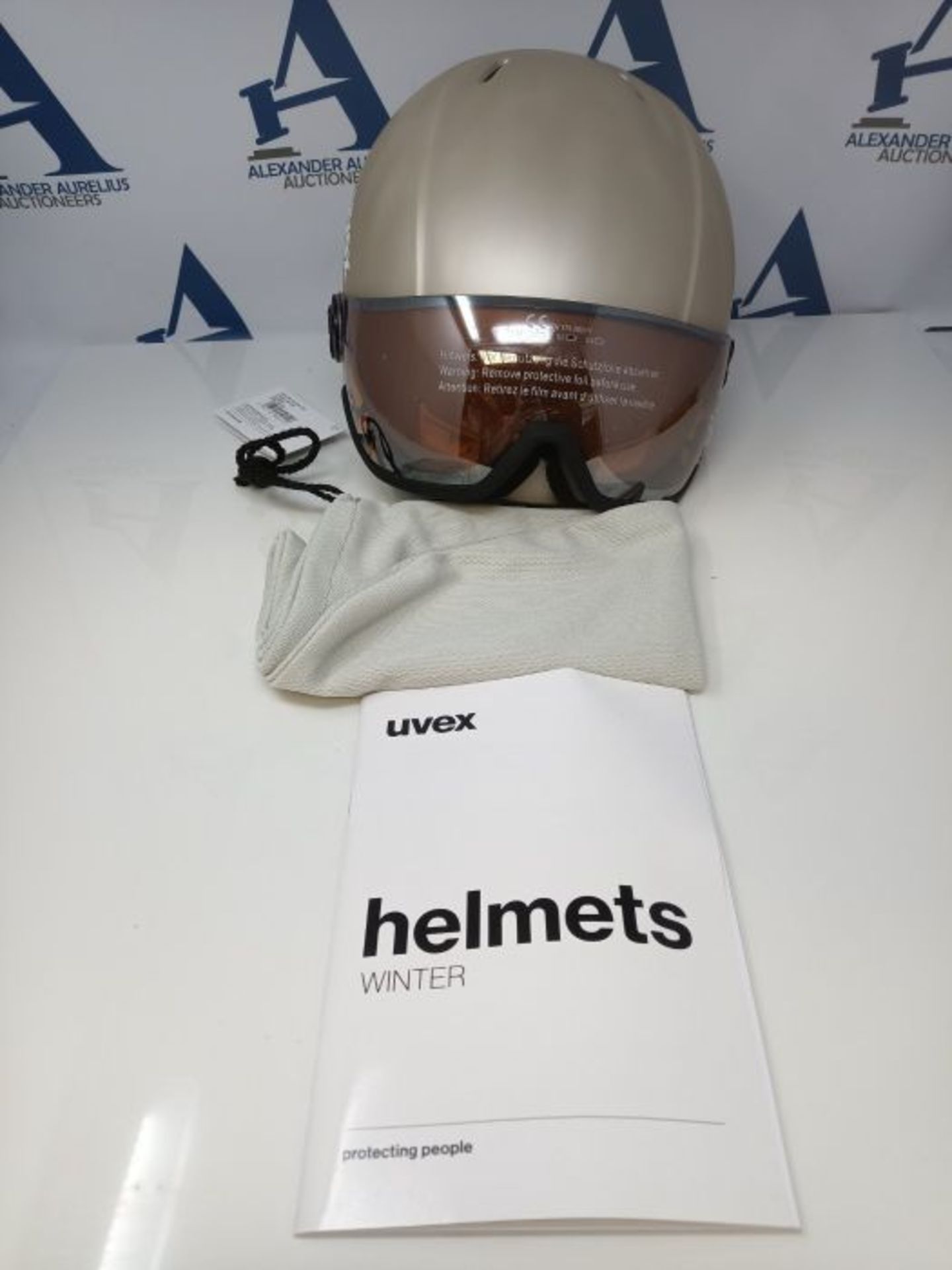 RRP £113.00 uvex Unisex - Erwachsene, hlmt 400 visor style Skihelm, prosecco met mat, 53-58 cm - Image 3 of 3