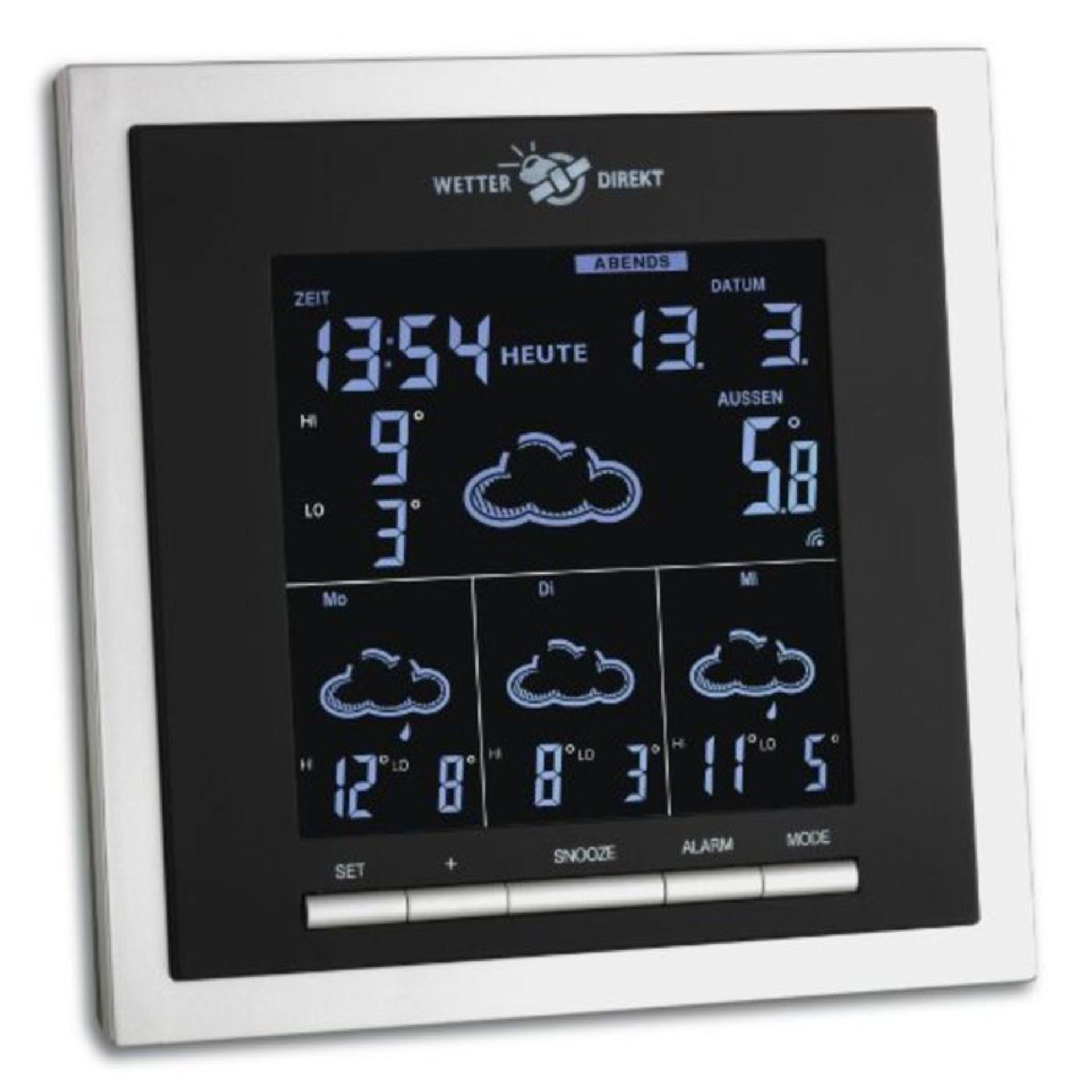 RRP £60.00 TFA Dostmann 35.5053 Helios satellite-supported wireless weather station, with direct
