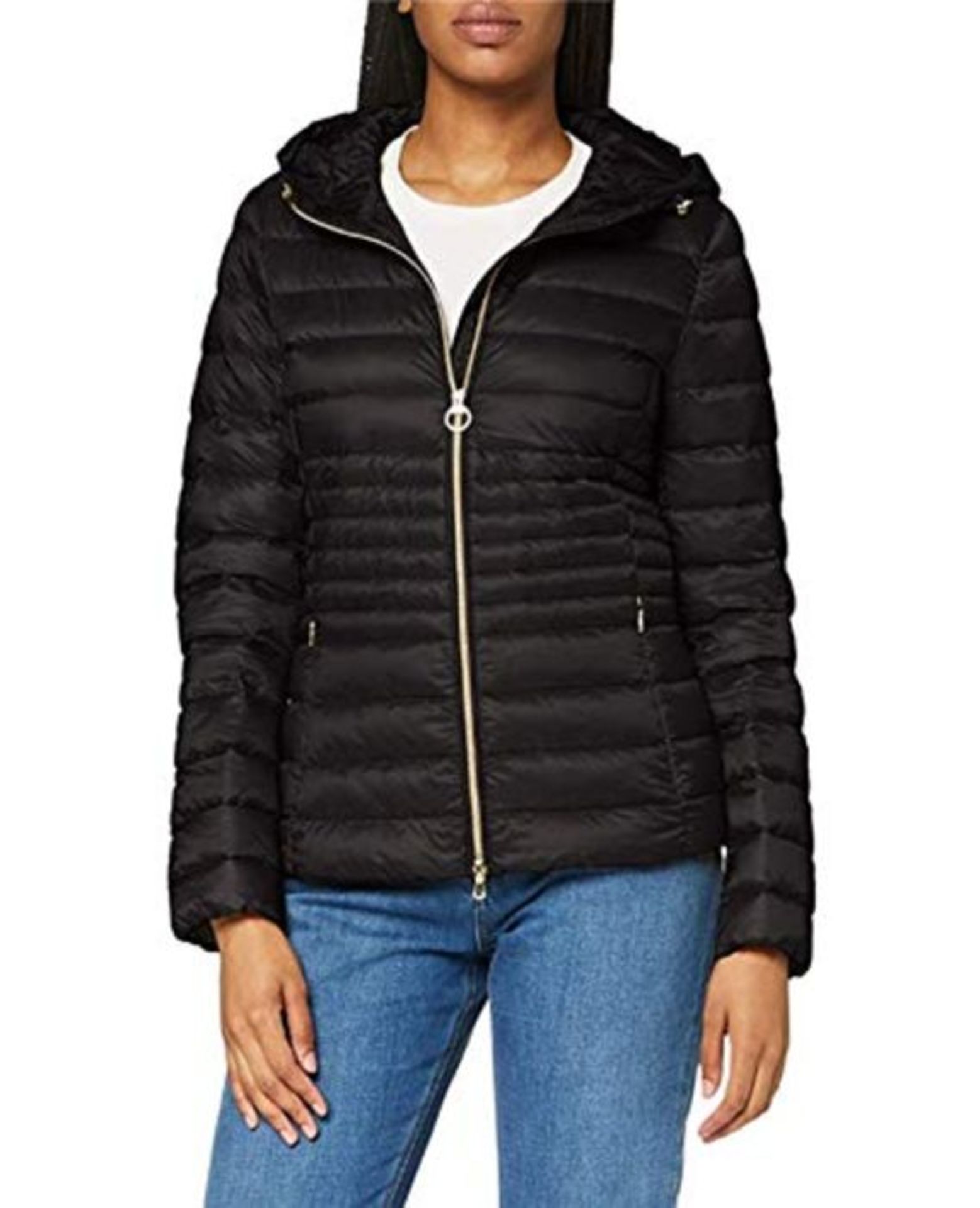 RRP £113.00 Geox W Jaysen Quilted Jacket, Black, 46 Ladies