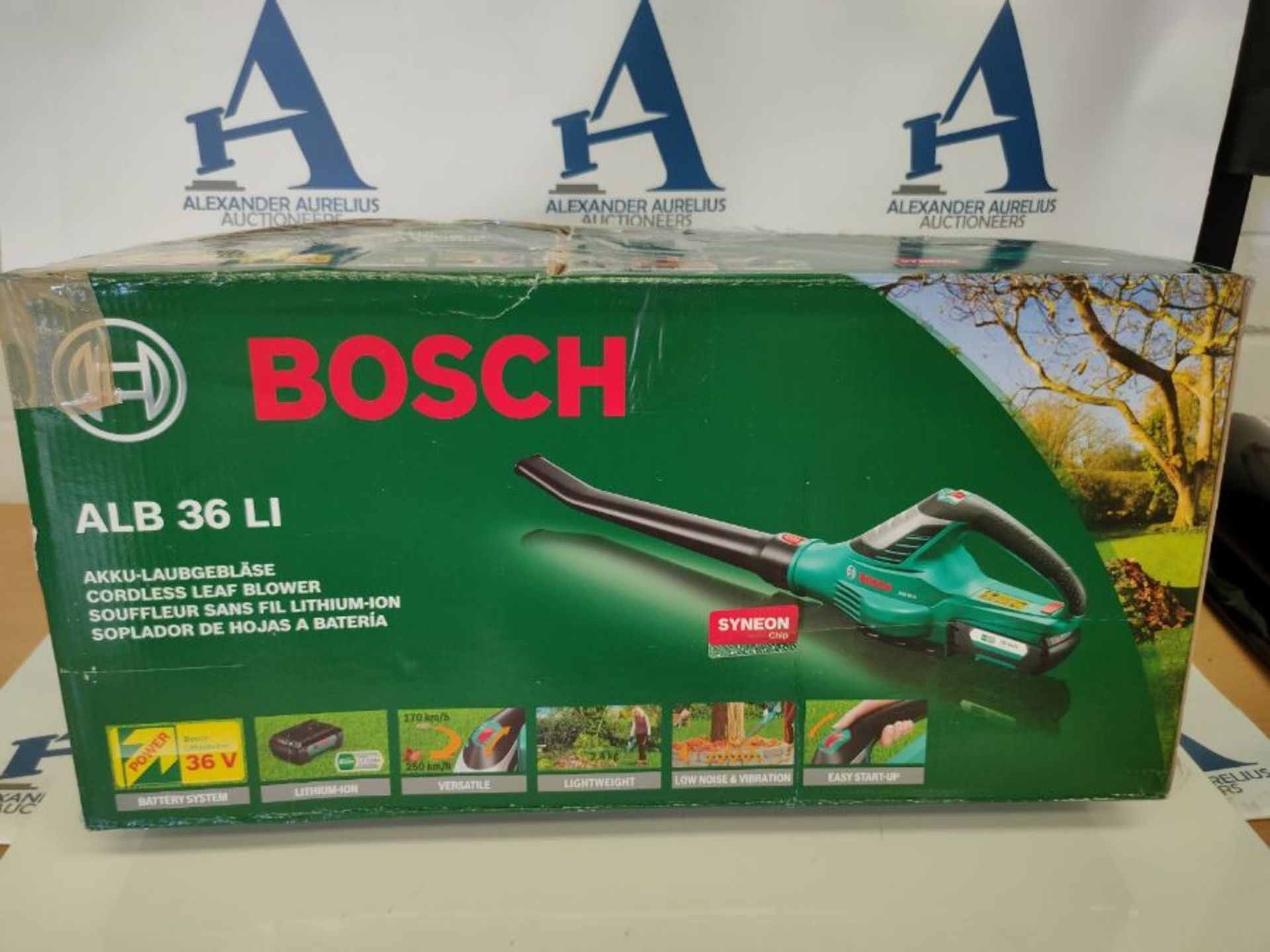 RRP £188.00 Bosch Home and Garden 06008A0402 ALB 36 LI Leaf Blower (1x 2.0 Ah Battery, Charger, ai - Image 2 of 3