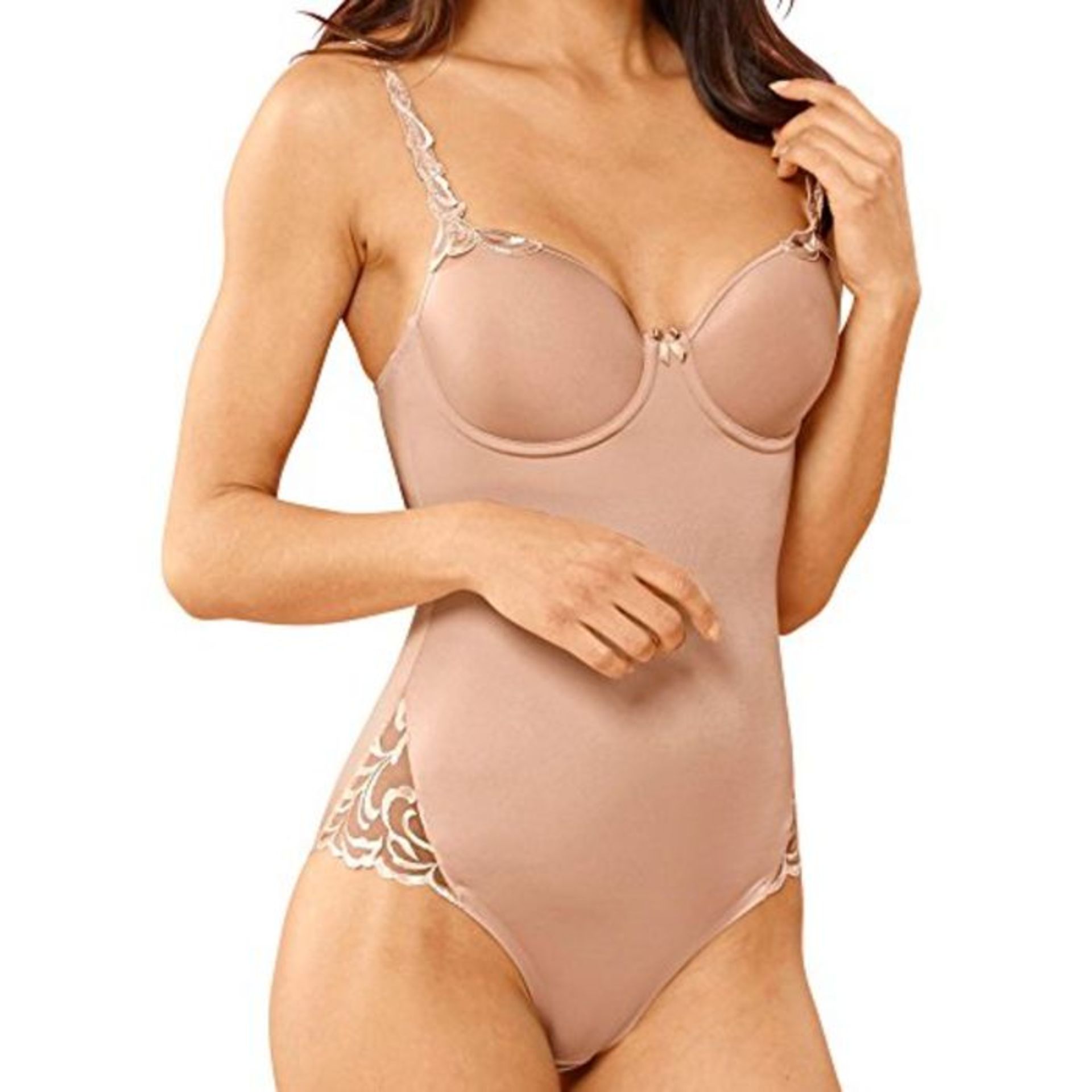 RRP £88.00 Triumph Women's contemporary Finesse BSWP Bodysuit, Beige, 36B