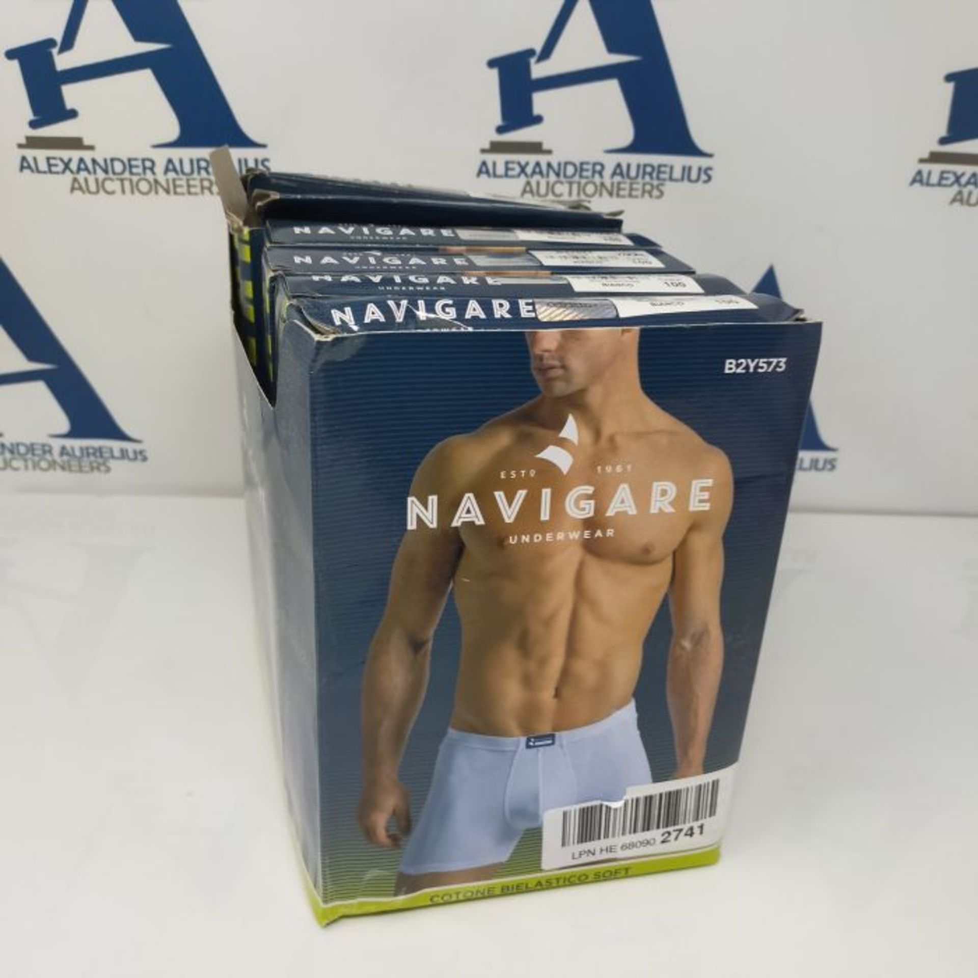 Navigare Men's 573 Boxer Briefs (Pack of 6), White, XX-Large - Image 2 of 2