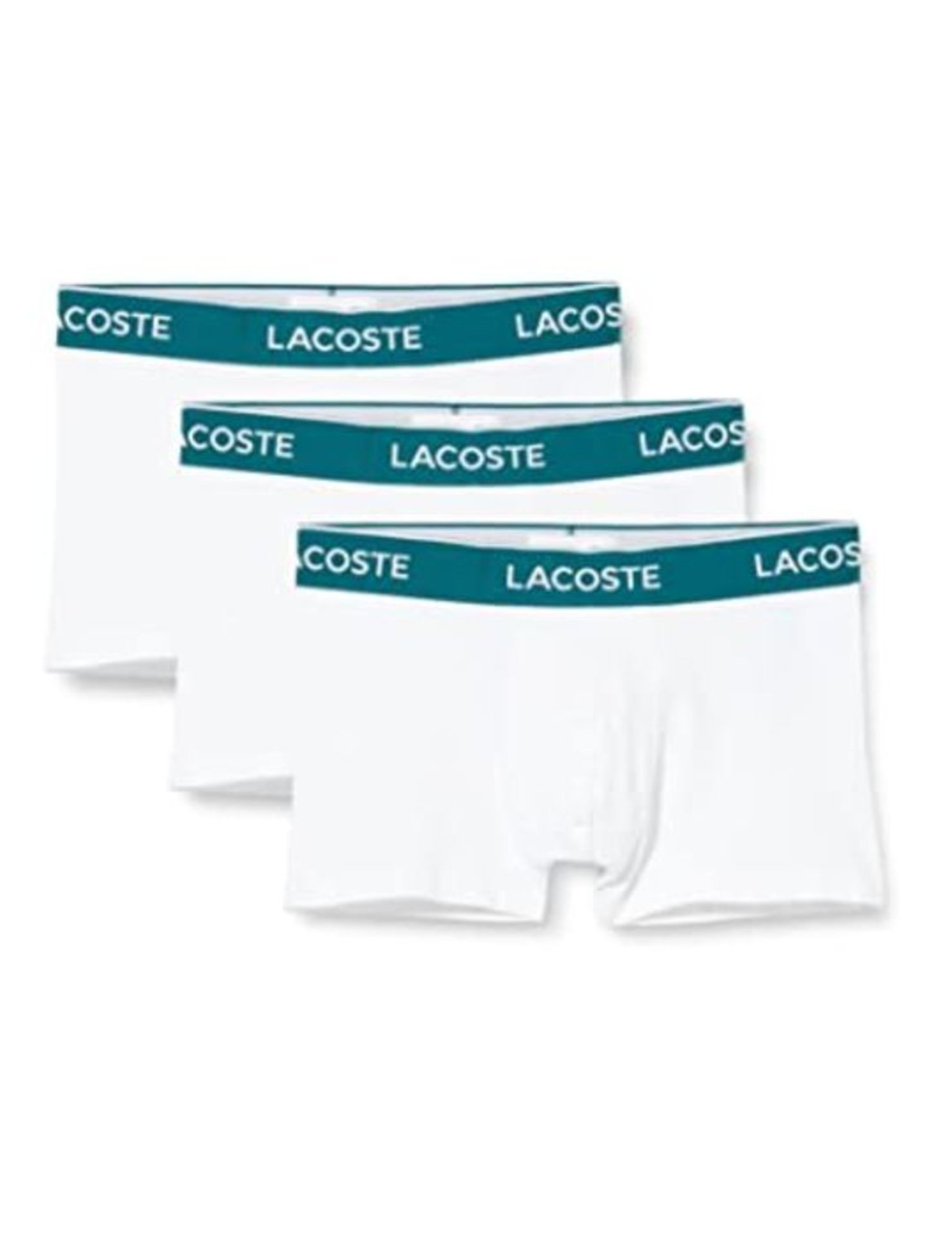 Lacoste Men's 5H3389 Short Boxer, Blanc, L (Pack of 3)