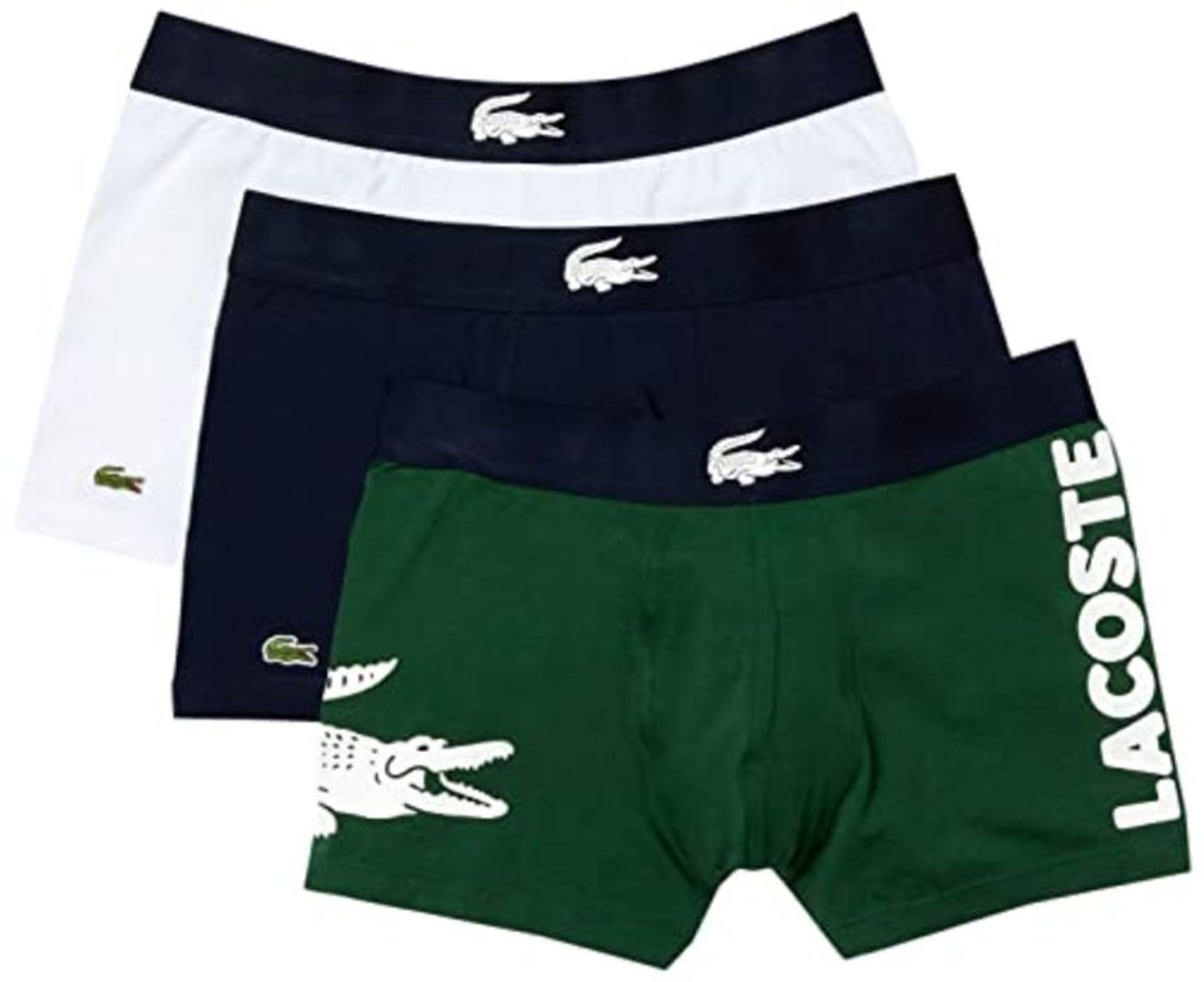 Lacoste Men's 5H1803 Underwear, Thym/Marine-Blanc, M (Pack of 3)