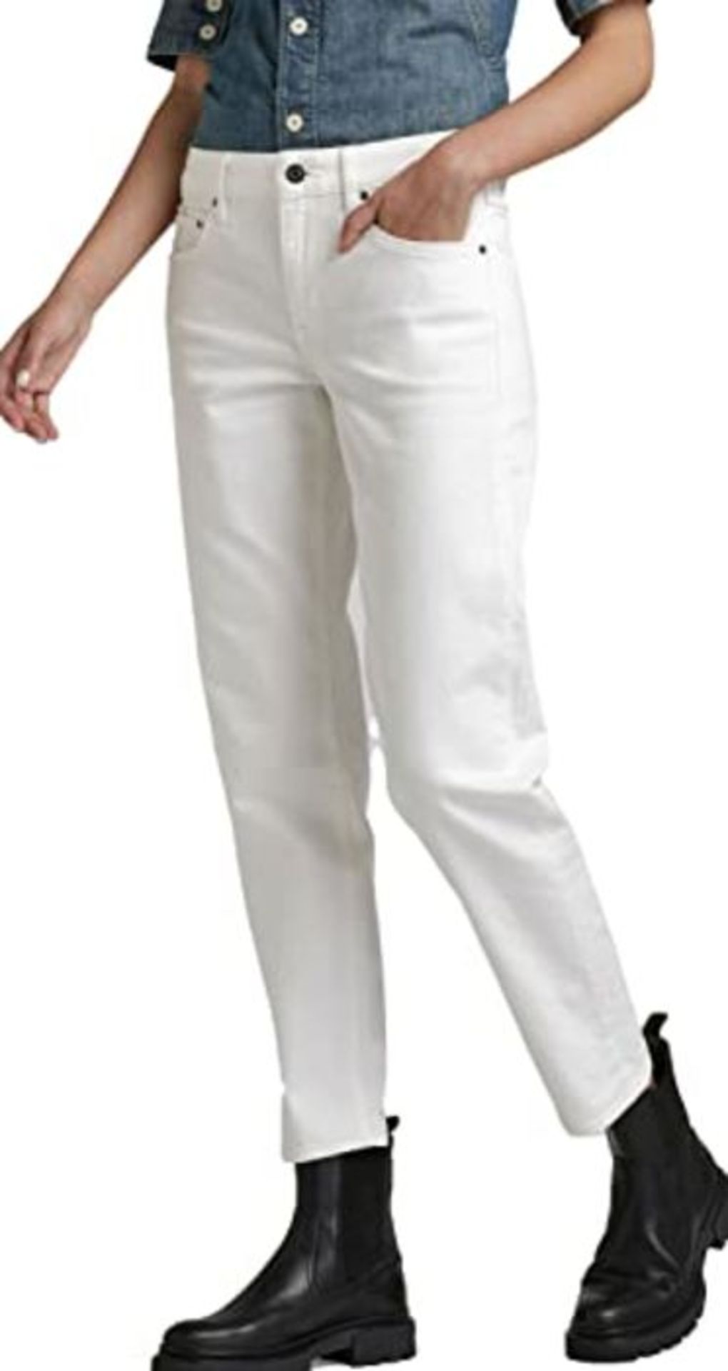 RRP £56.00 G-STAR RAW Damen Kate Boyfriend Jeans, White C669-110, 32W / 32L