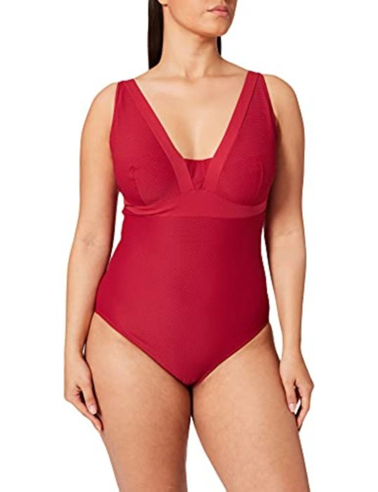 RRP £63.00 Maison Lejaby Women's ALIZES One Piece Swimsuit, Melagrana, 34E