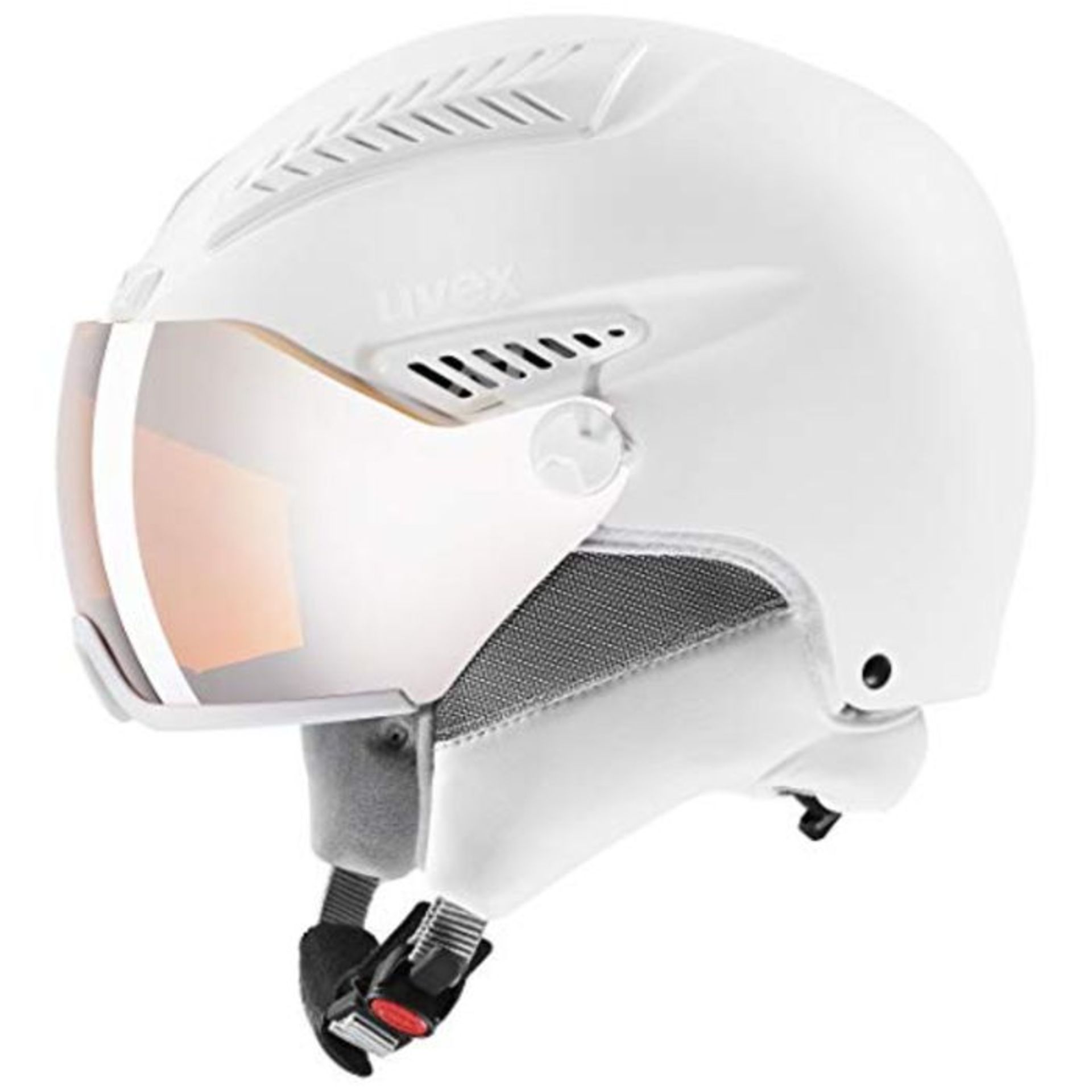 RRP £216.00 uvex UnisexÂ â¬  Erwachsene hlmt 600 Visor Skihelm, All White mat, 55-57 cm, S5