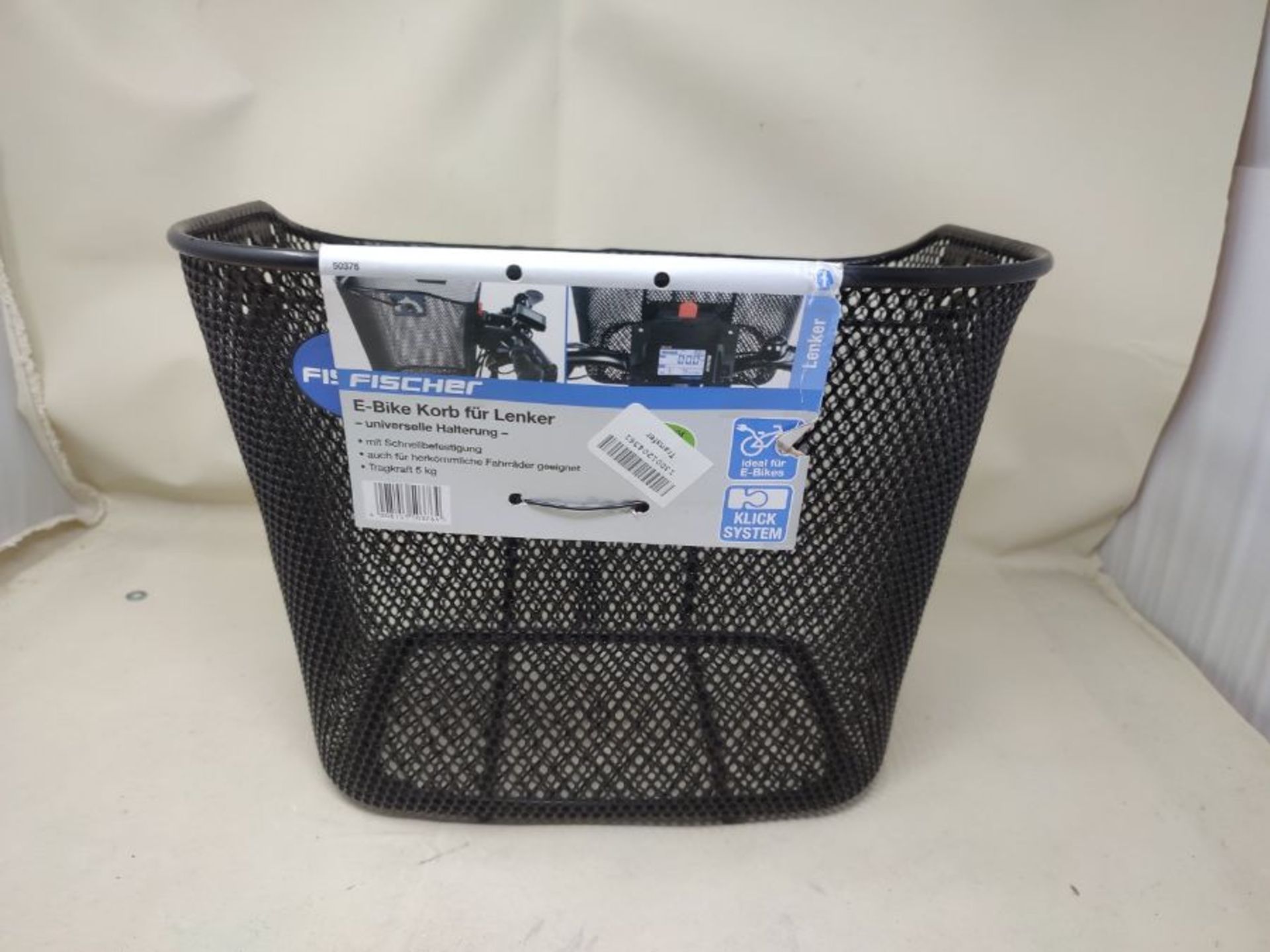 Fischer Unisex - Adult's Korb E-Bike Basket, Black, Normal - Image 2 of 3