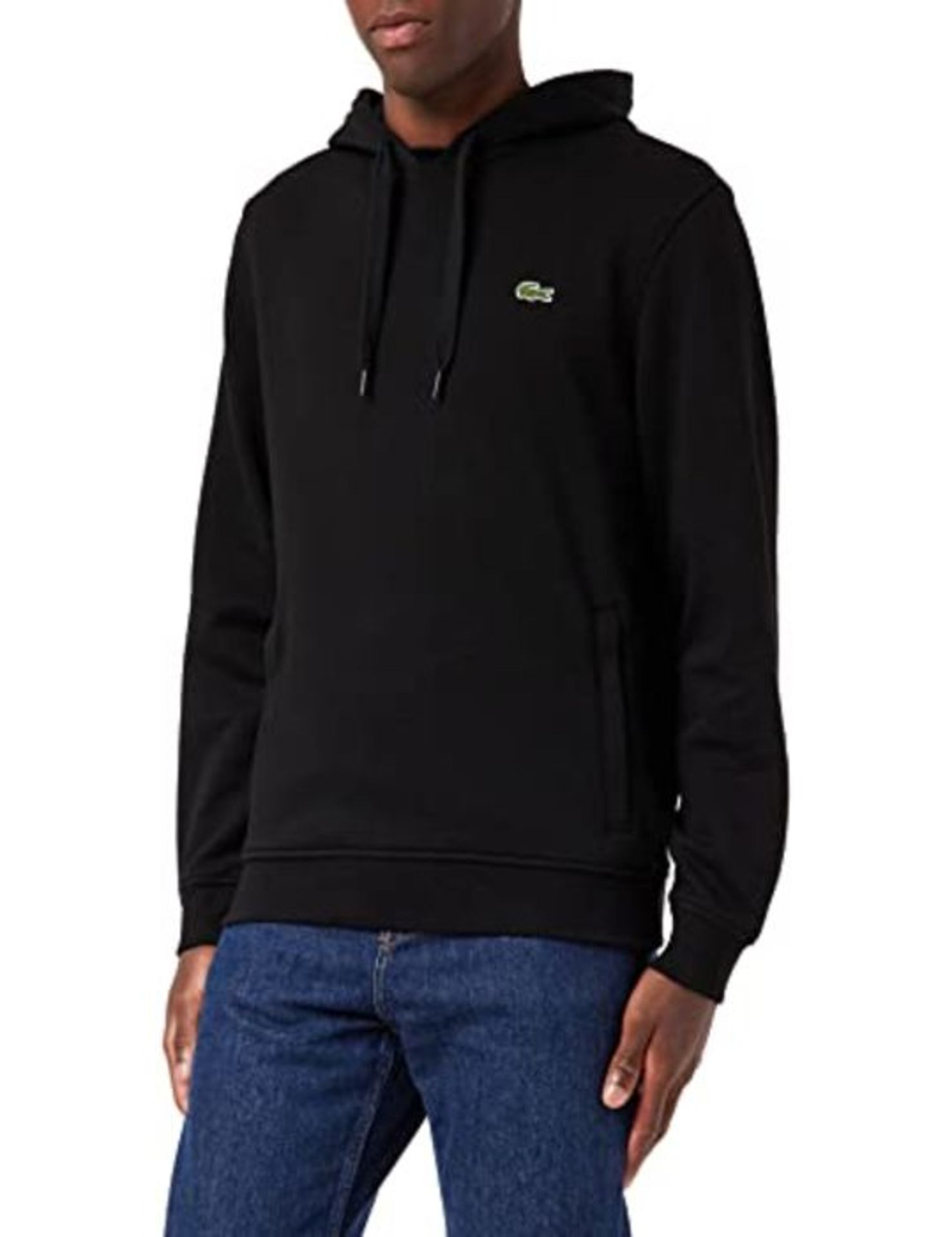 RRP £55.00 Lacoste Sport Sweatshirt, Homme, SH1527, Noir/Noir, M