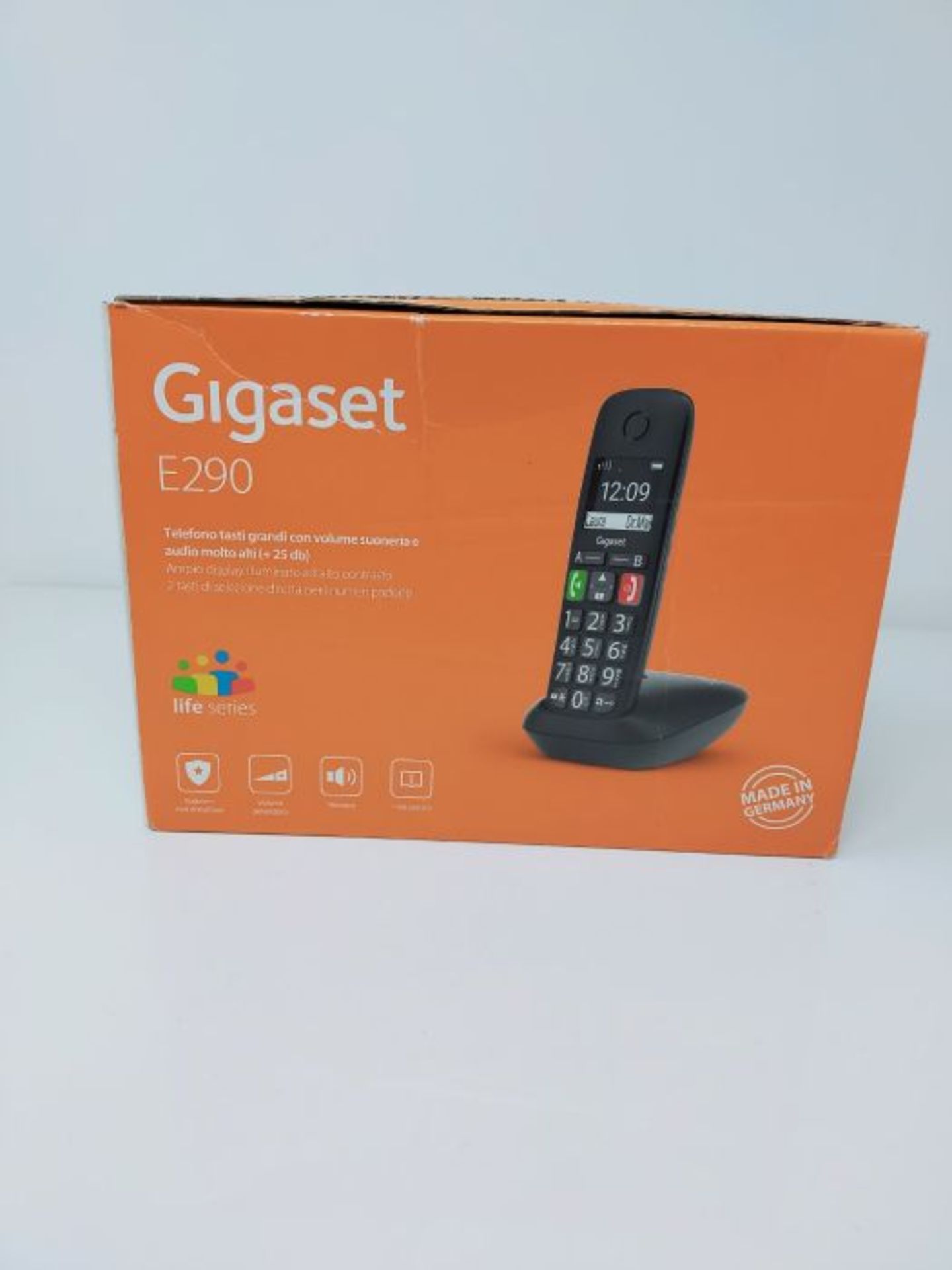 Gigaset E290 cordless phone with strong ringtones, big numbers and improved sound, qui - Image 2 of 3