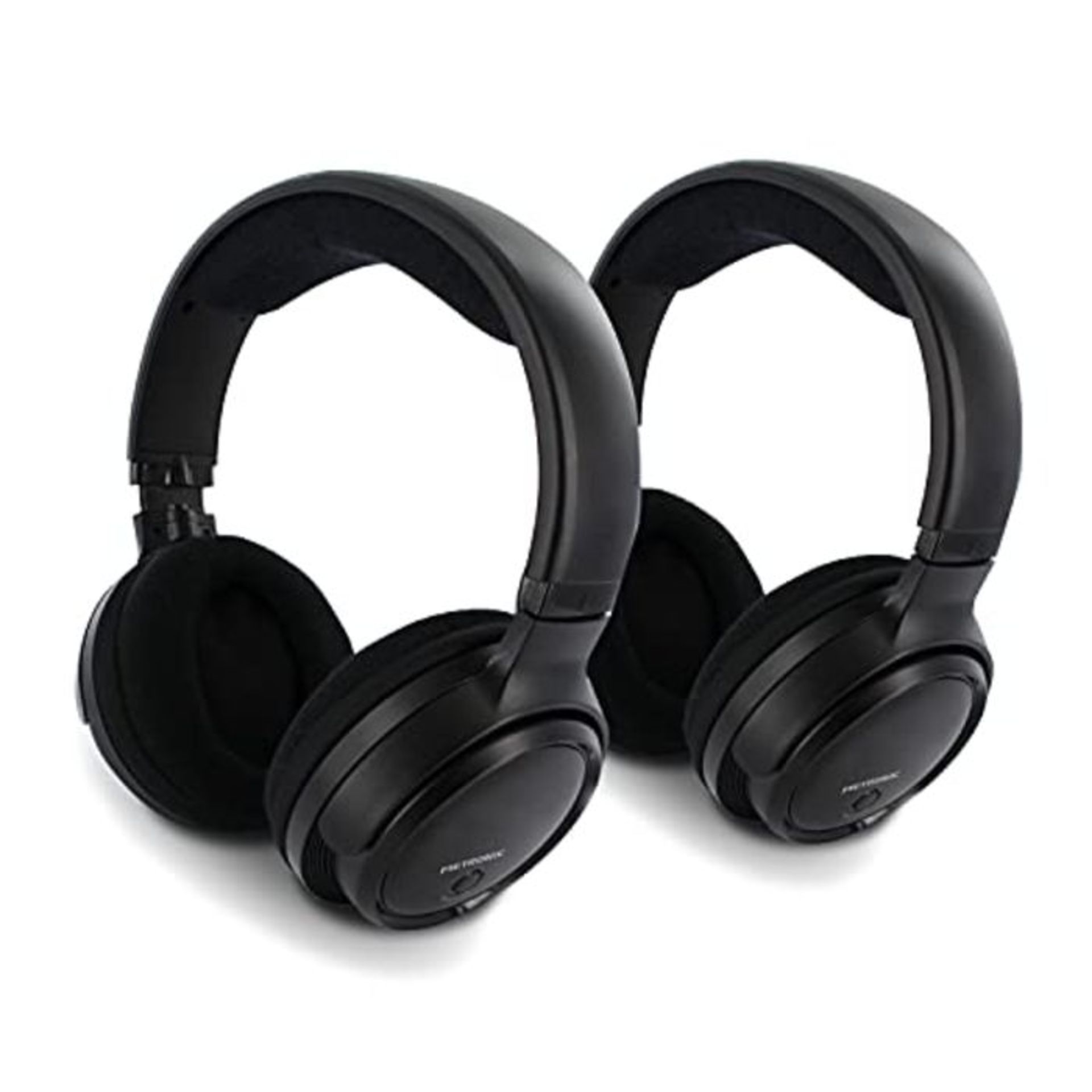 RRP £65.00 [CRACKED] Metronic 480182 TV Duo Wireless Stereo Headphones - Black
