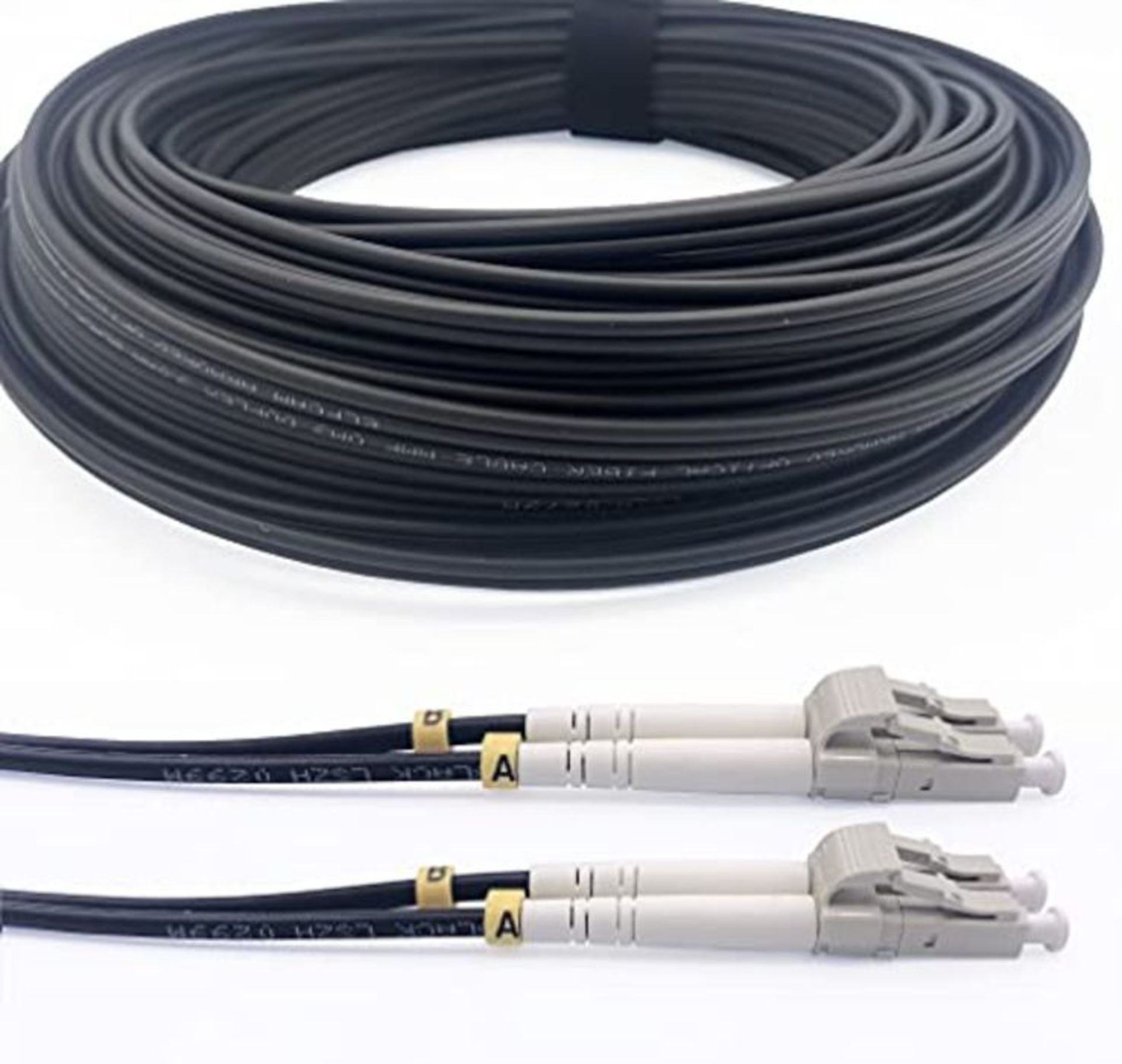 RRP £163.00 Elfcam® Fibre Optic Cable in Reinforced Steel for Outdoor and Indoor use, LC/UPC to L