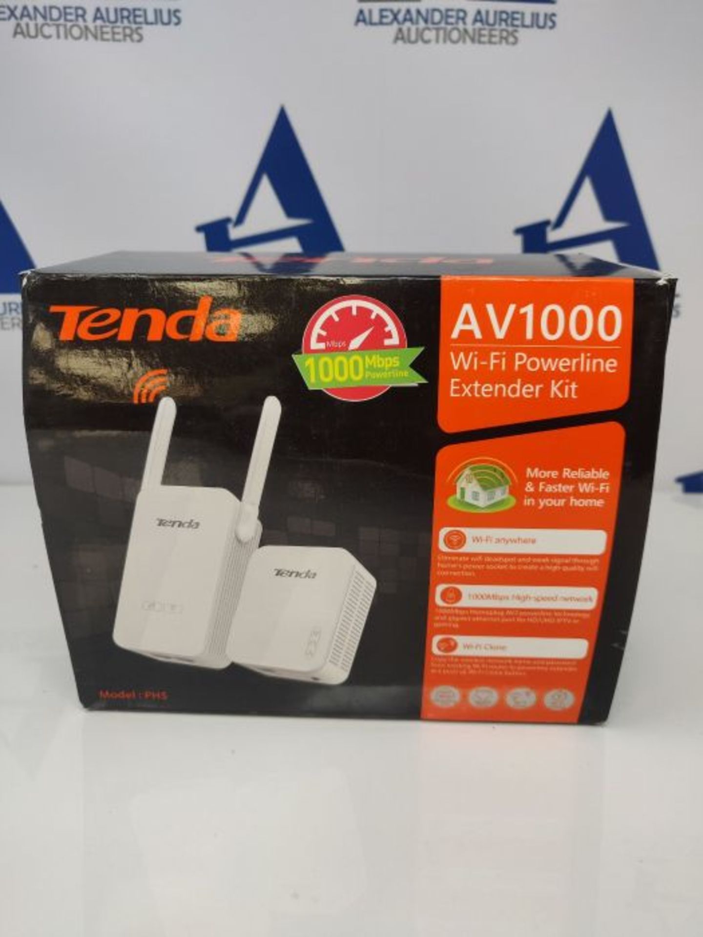 RRP £57.00 Tenda PH5 Kit Powerline Wi-Fi, AV1000 Mbps su Powerline, 300 Mbps su WiFi 2.4 GHz, 2 P - Image 2 of 3