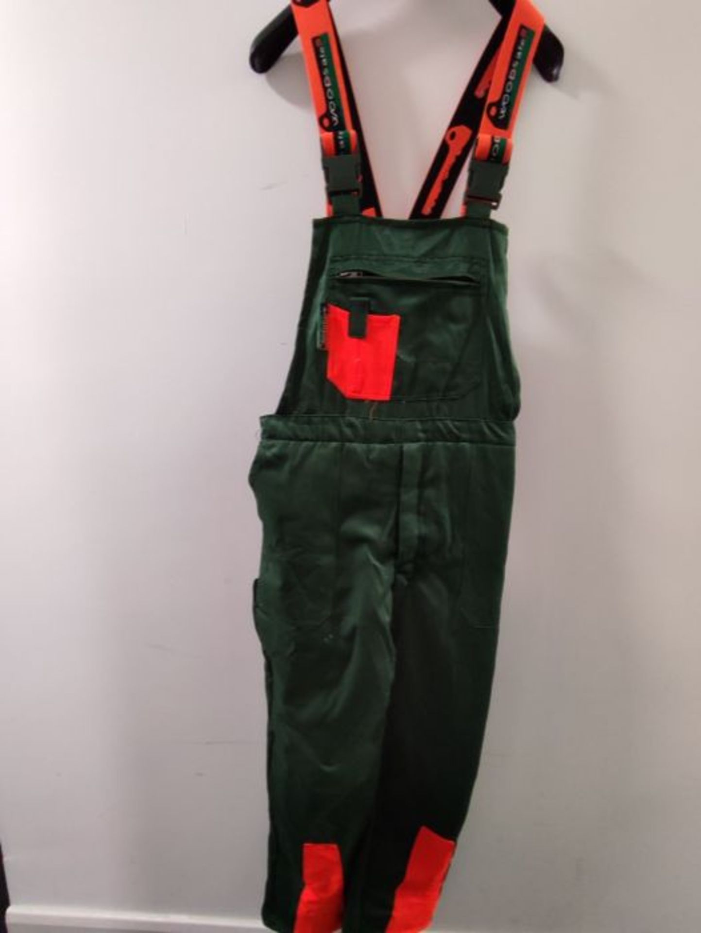 RRP £71.00 Cut protection trousers class 1, forest trousers, WOODSafe, KWF-tested, green/orange, - Image 2 of 2