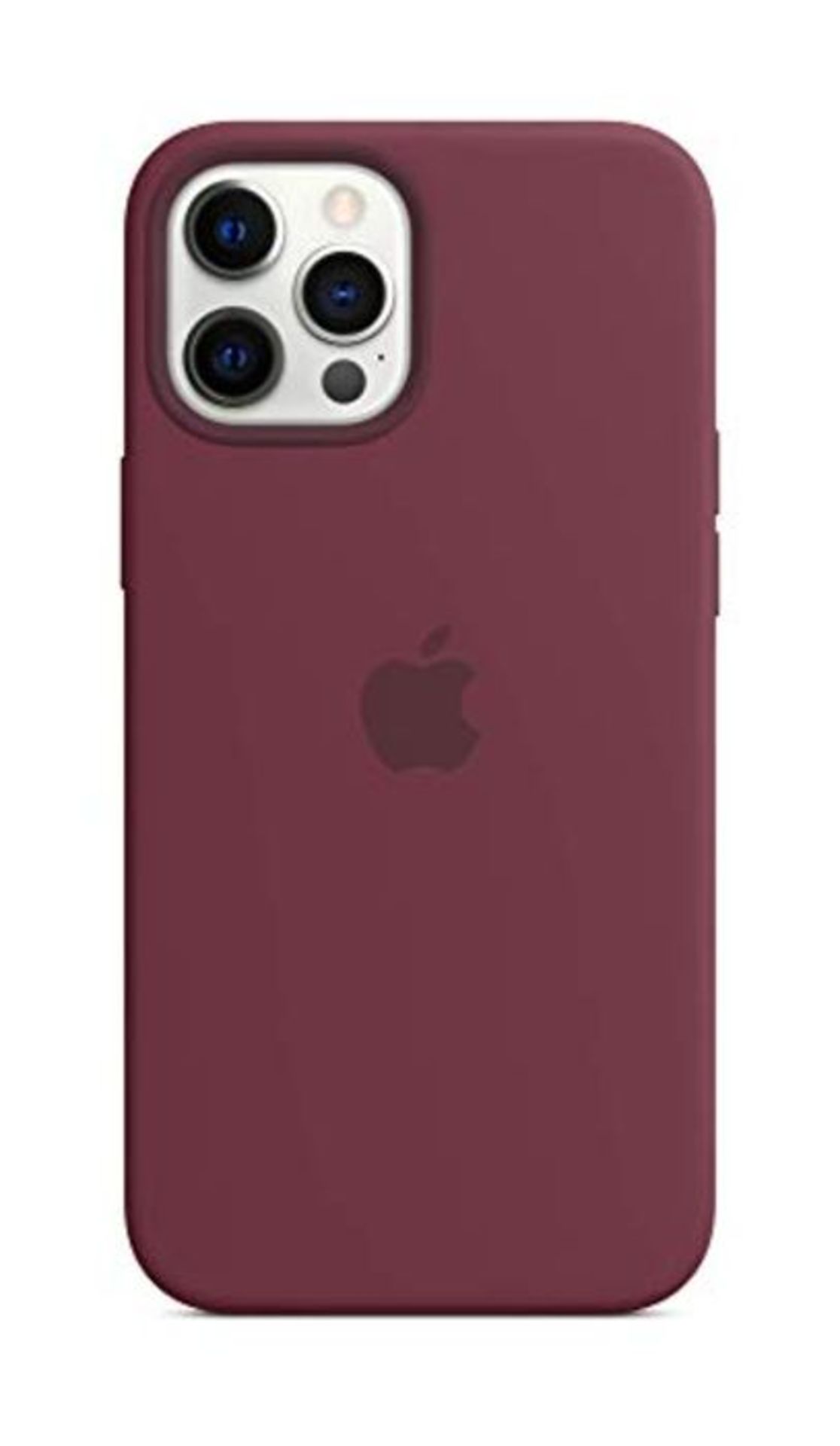 [CRACKED] Apple Silikon Case mit MagSafe (für iPhone 12 Pro Max) - Pflaume - 6.7 Zol