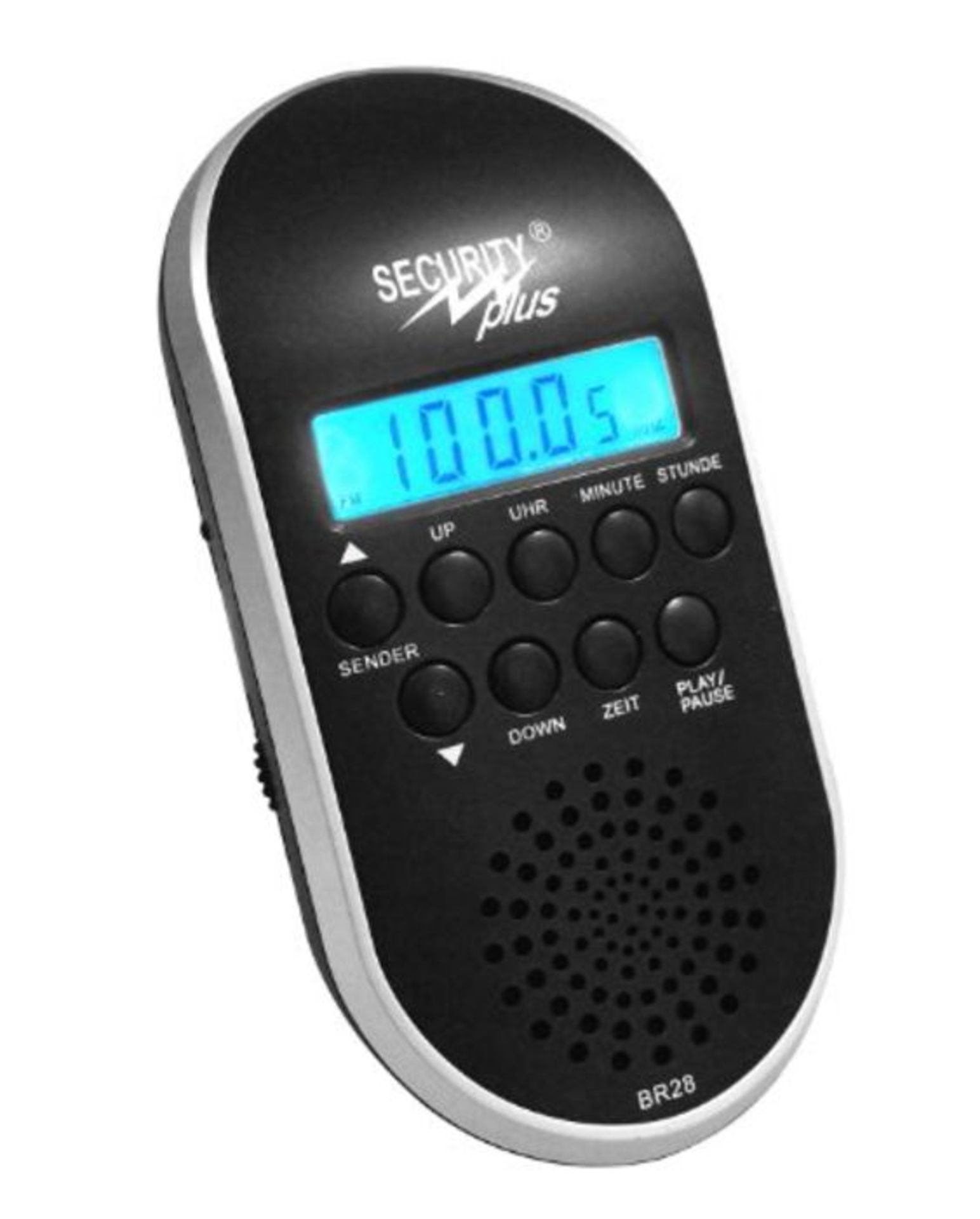 Security Plus bicycle radio BR 28, black/silver, 14001101.