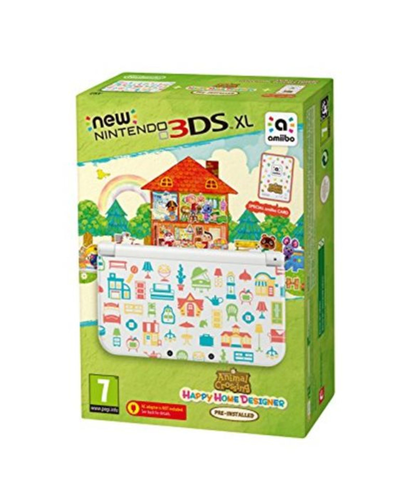 RRP £180.00 New 3DS XL + Animal Crossing: Happy Home Designer + amiibo Card