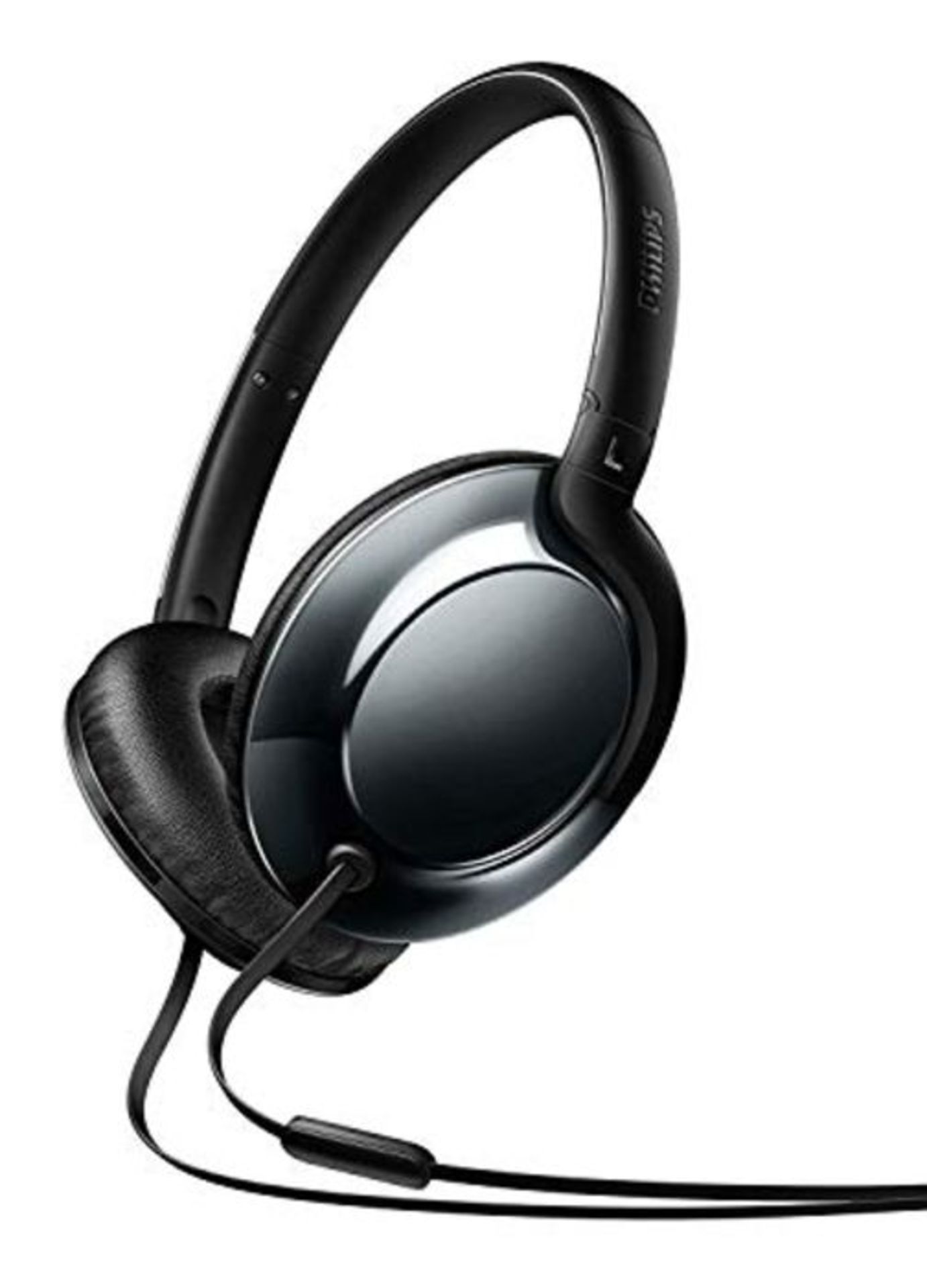 Philips SHL4805DC Flite Everlite Headphone with Microphone and Cable - Black/Grey