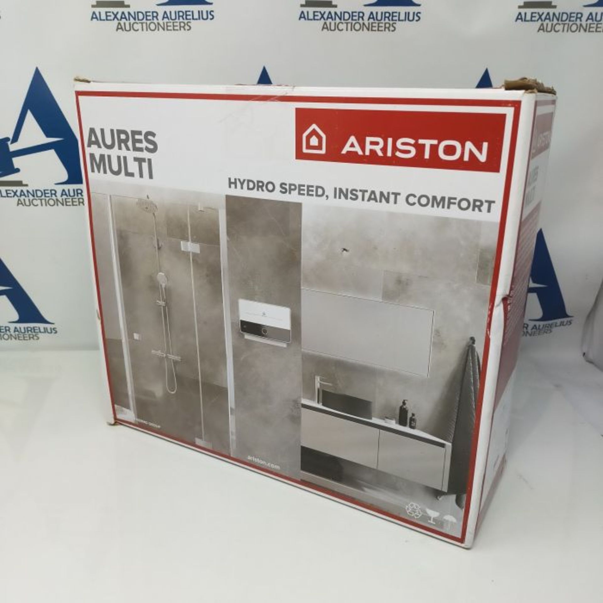 RRP£109.00 Ariston AURES Multi Electric Instantaneous Water Heater 9.5kW, Multi-Point, Compact Si - Image 2 of 3