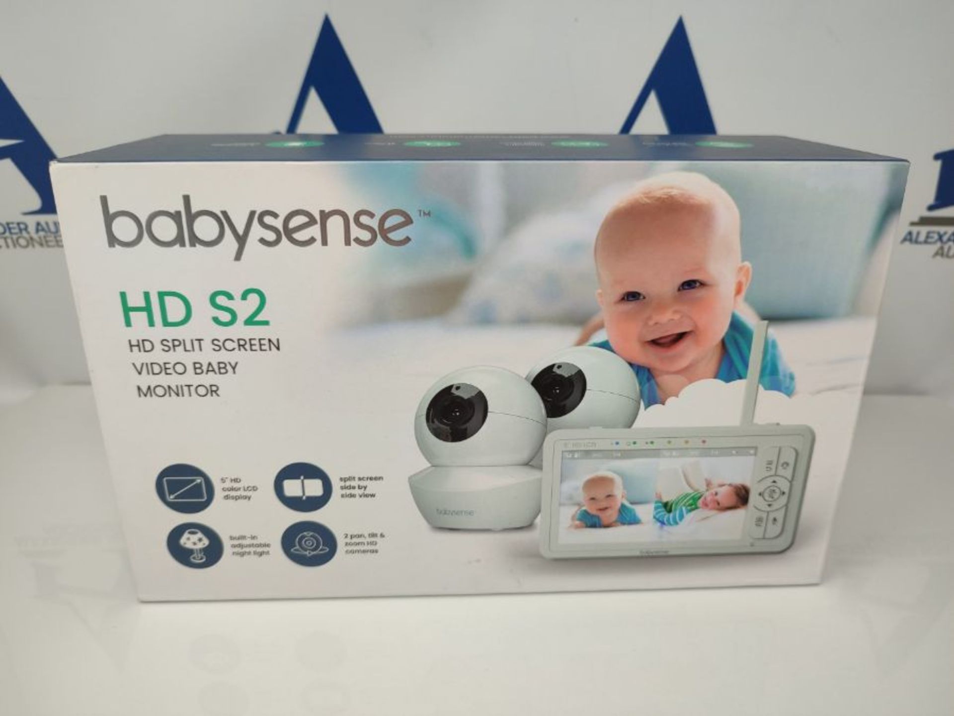 RRP£153.00 Babysense 5" HD Split-Screen Baby Monitor, Video Baby Monitor with Camera and Audio, T - Image 2 of 3