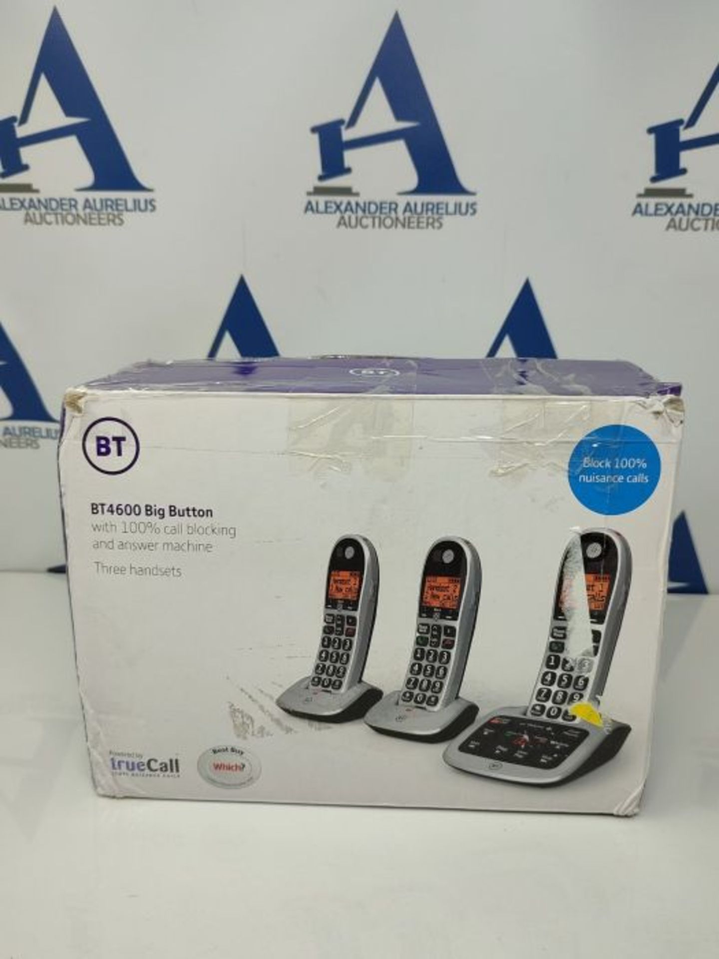 RRP£80.00 BT 4600 Big Button Advanced Call Blocker Home Phone with Answer Machine, Trio Handset - Image 2 of 3