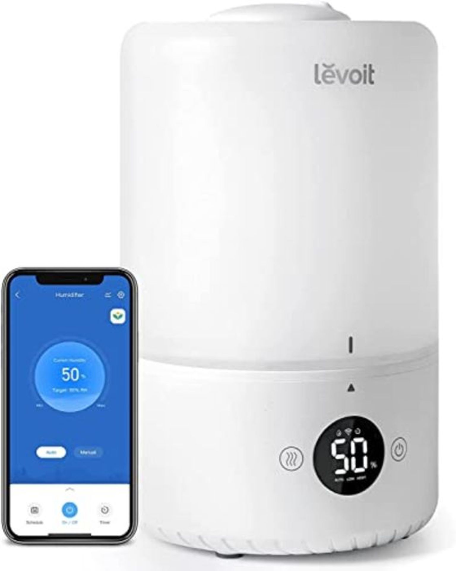 RRP£50.00 LEVOIT Humidifiers for Bedroom 3L, Top-Fill Cool Humidifier for Baby Room & Home, Smar