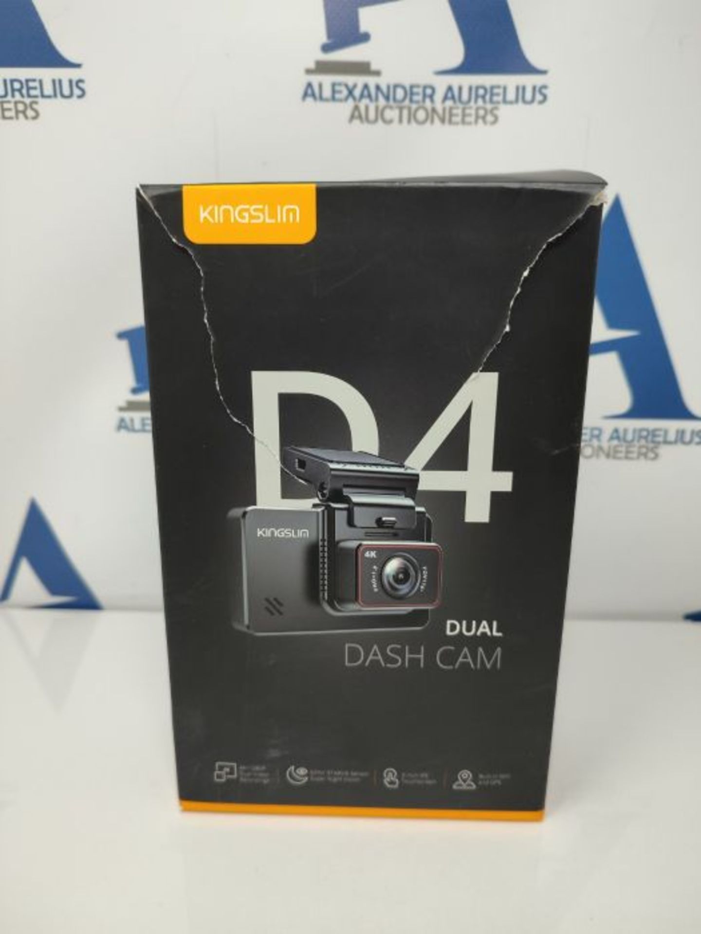 RRP£105.00 Kingslim 4K Dual Dash Cam with Built-in Wi-Fi GPS - Front 4K/2.5K Rear 1080P Dual Dash - Image 2 of 3