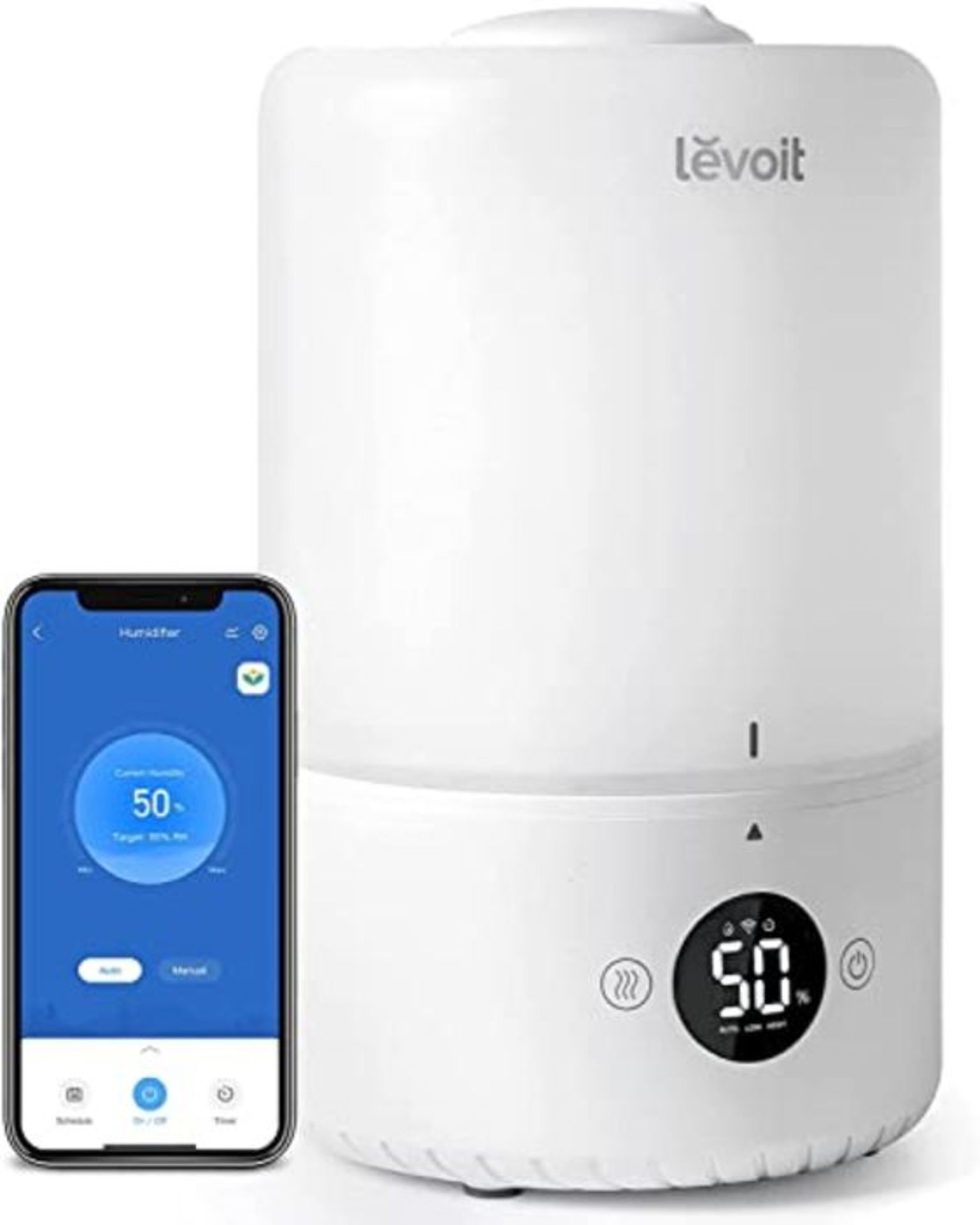 RRP£69.00 LEVOIT Humidifiers for Bedroom 3L, Top-Fill Cool Humidifier for Baby Room & Home, Smar