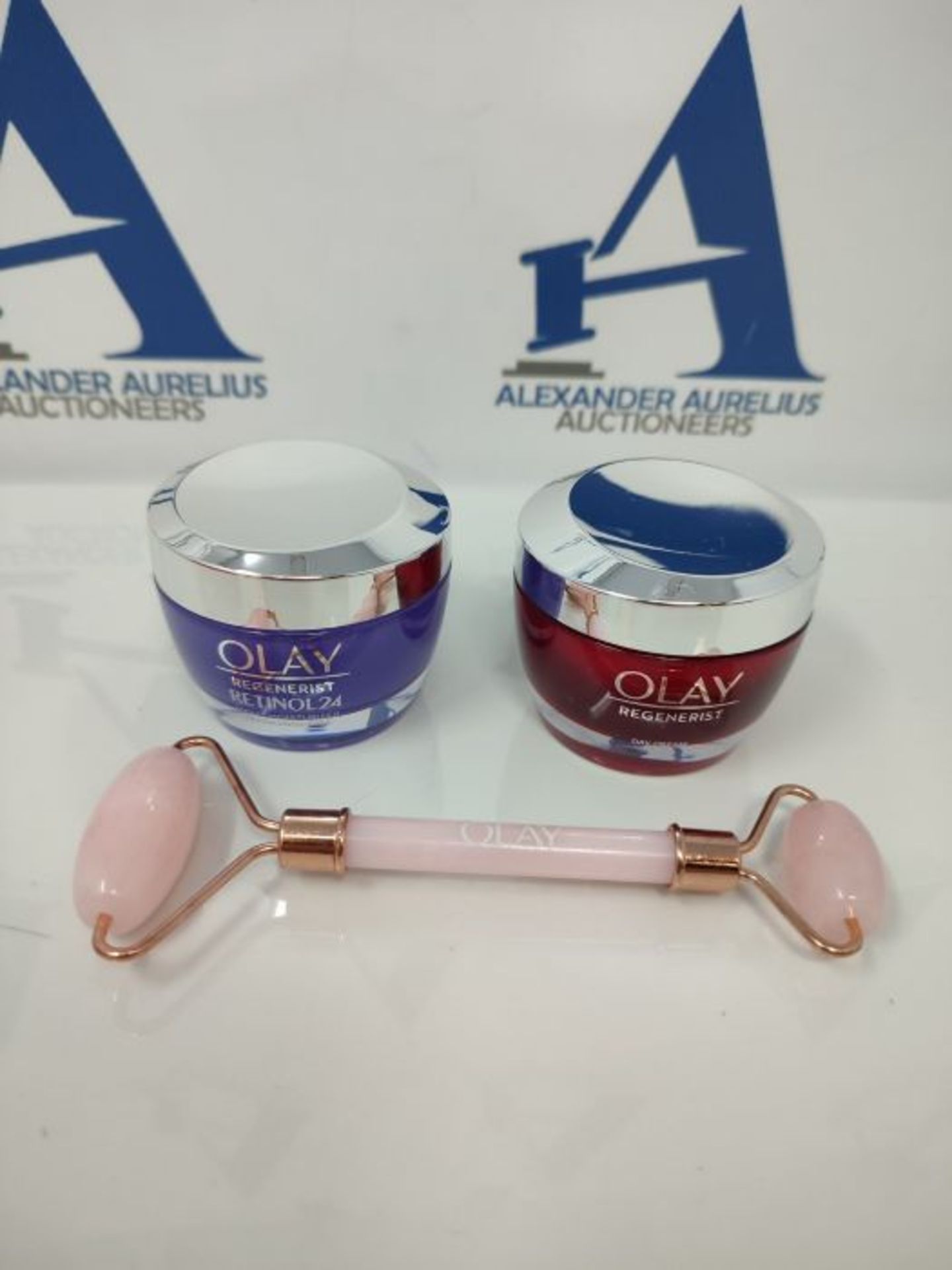 Olay Day & Night Cream Set Includes 1 Massaging Roller, 2 x 50 Milliliter