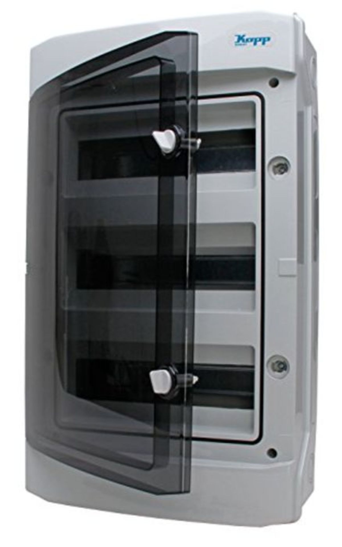 RRP £69.00 Kopp Surface-Mounted Distribution Unit with Door, 3-row for 36 Pins, Pack of 1, Grey/