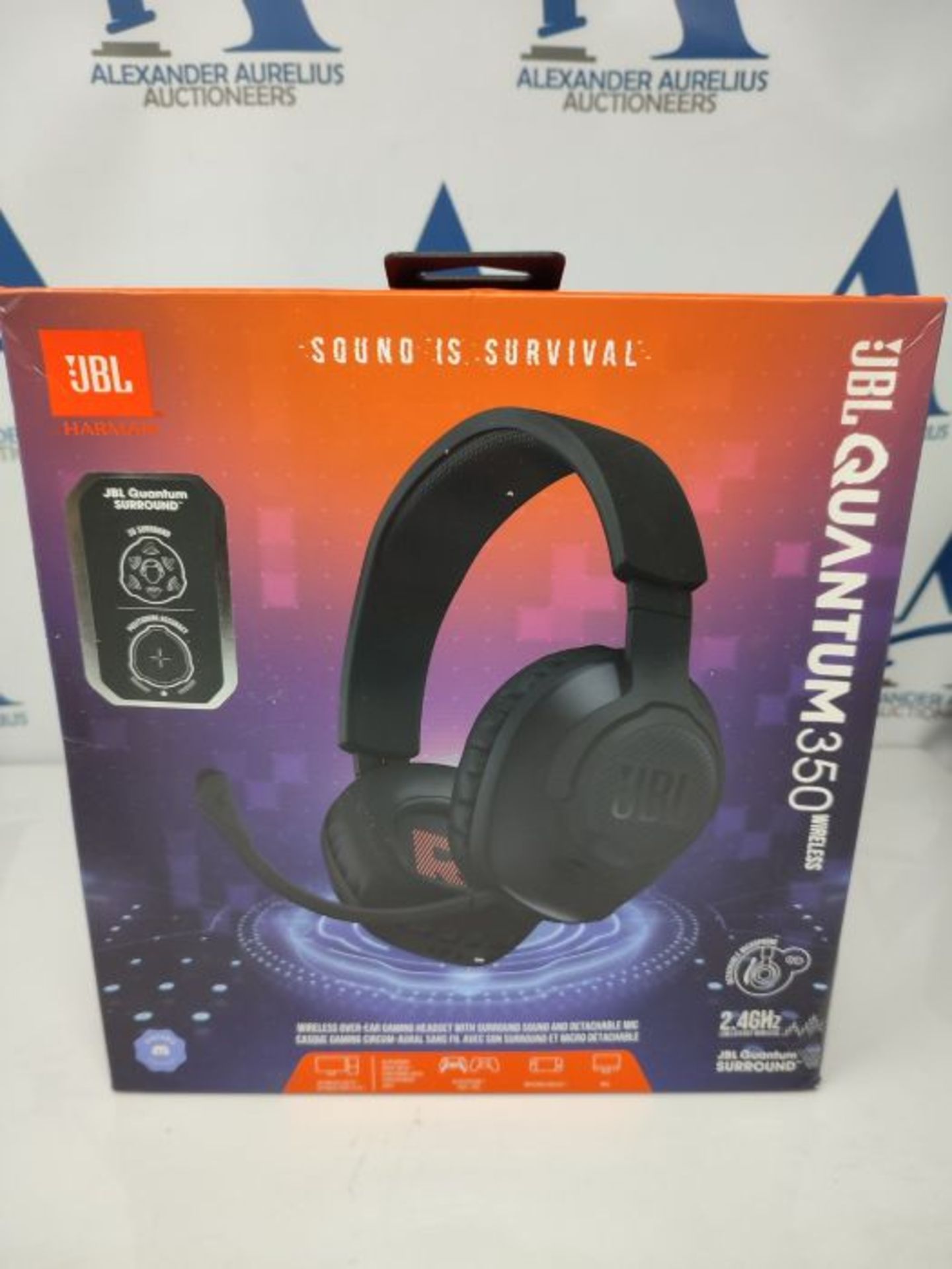 RRP £69.00 JBL QUANTUM 350 WIRELESS Gaming Headset with Boom Mic, Adjustable Headband and USB Con - Image 2 of 3