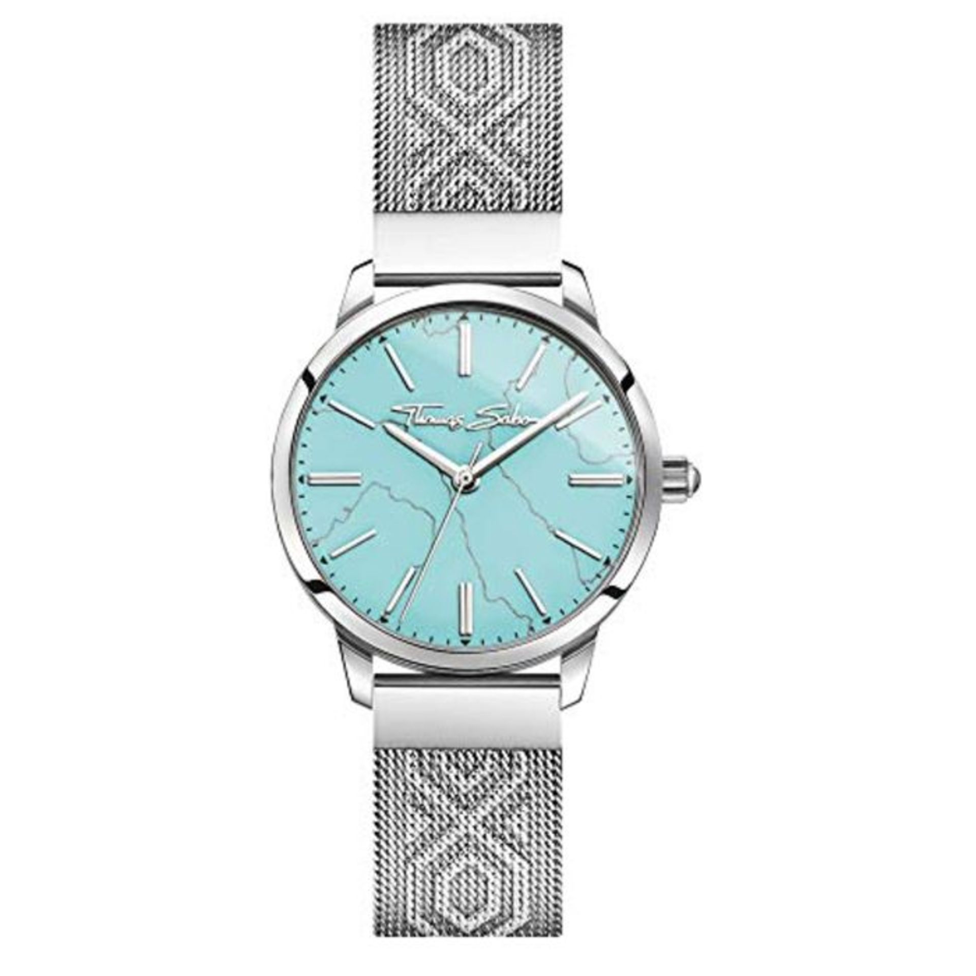 RRP £204.00 Thomas Sabo Women Watch Turqouise Analogue Quartz Stainless Steel WA0343-201-215-33 MM