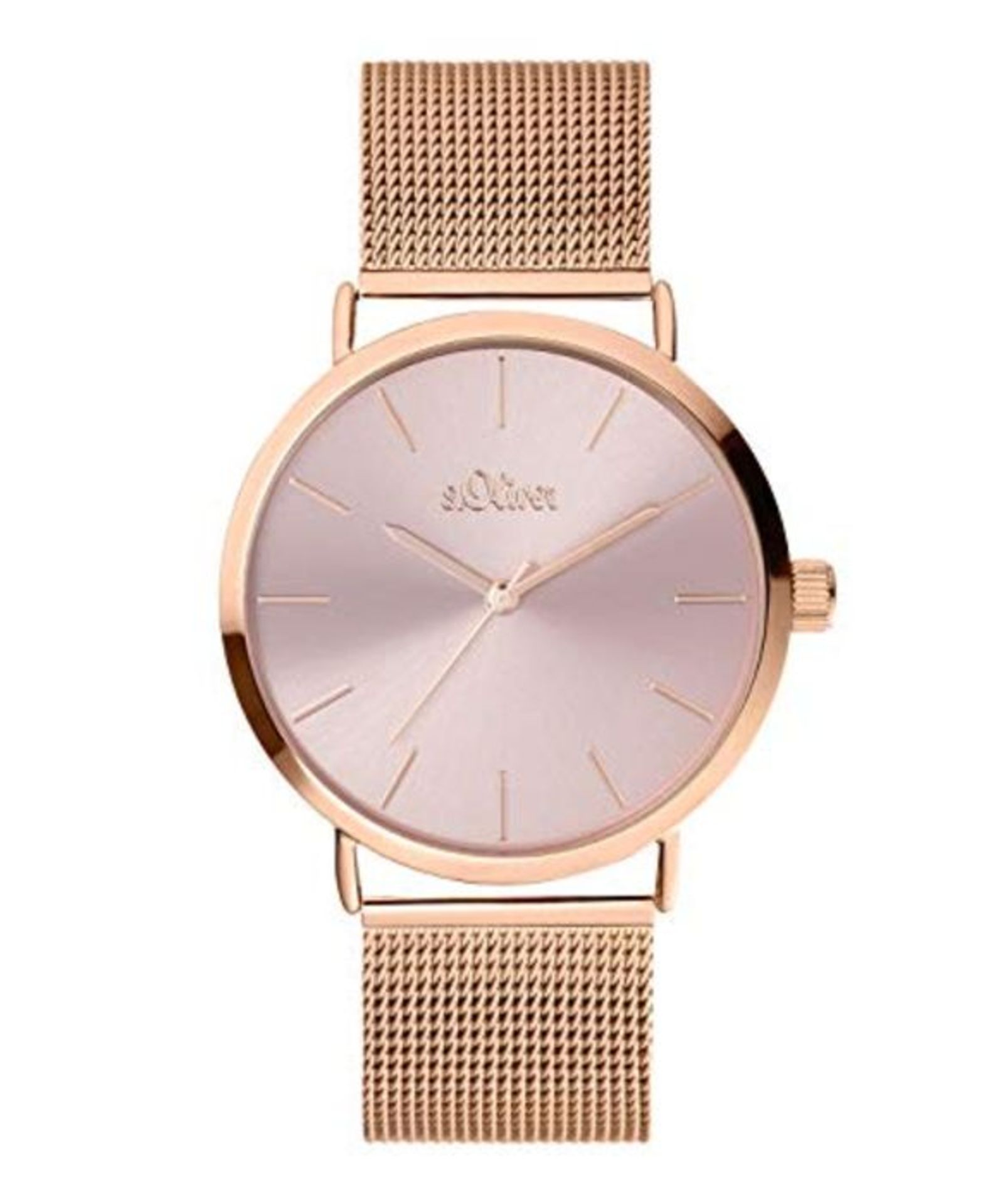 RRP £99.00 s.Oliver women's analogue quartz wristwatch with stainless steel bracelet SO-3887-MQ