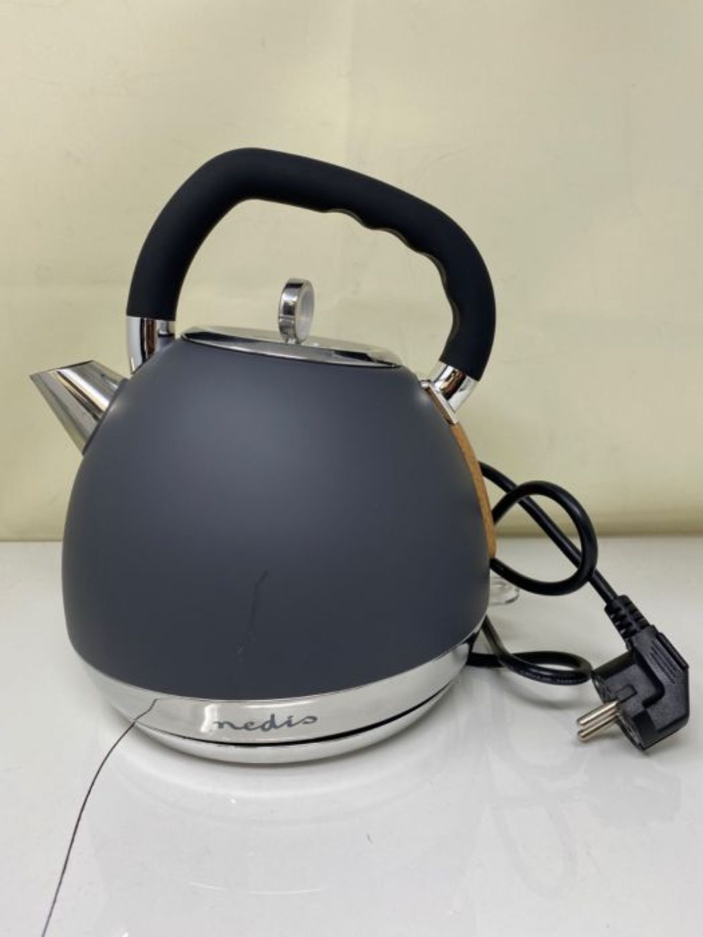 Nedis Electric Kettle, 1.8L, Soft, Grey - Image 3 of 3