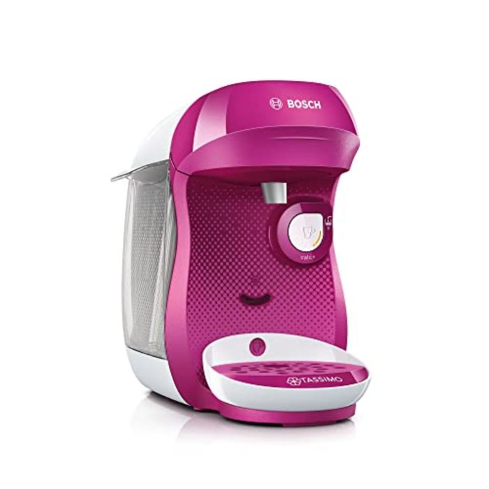 RRP £57.00 Bosch Tassimo Happy Multi-Drink Single Serve Coffee Maker, 1400 W, 0.7 L Única Pink/W