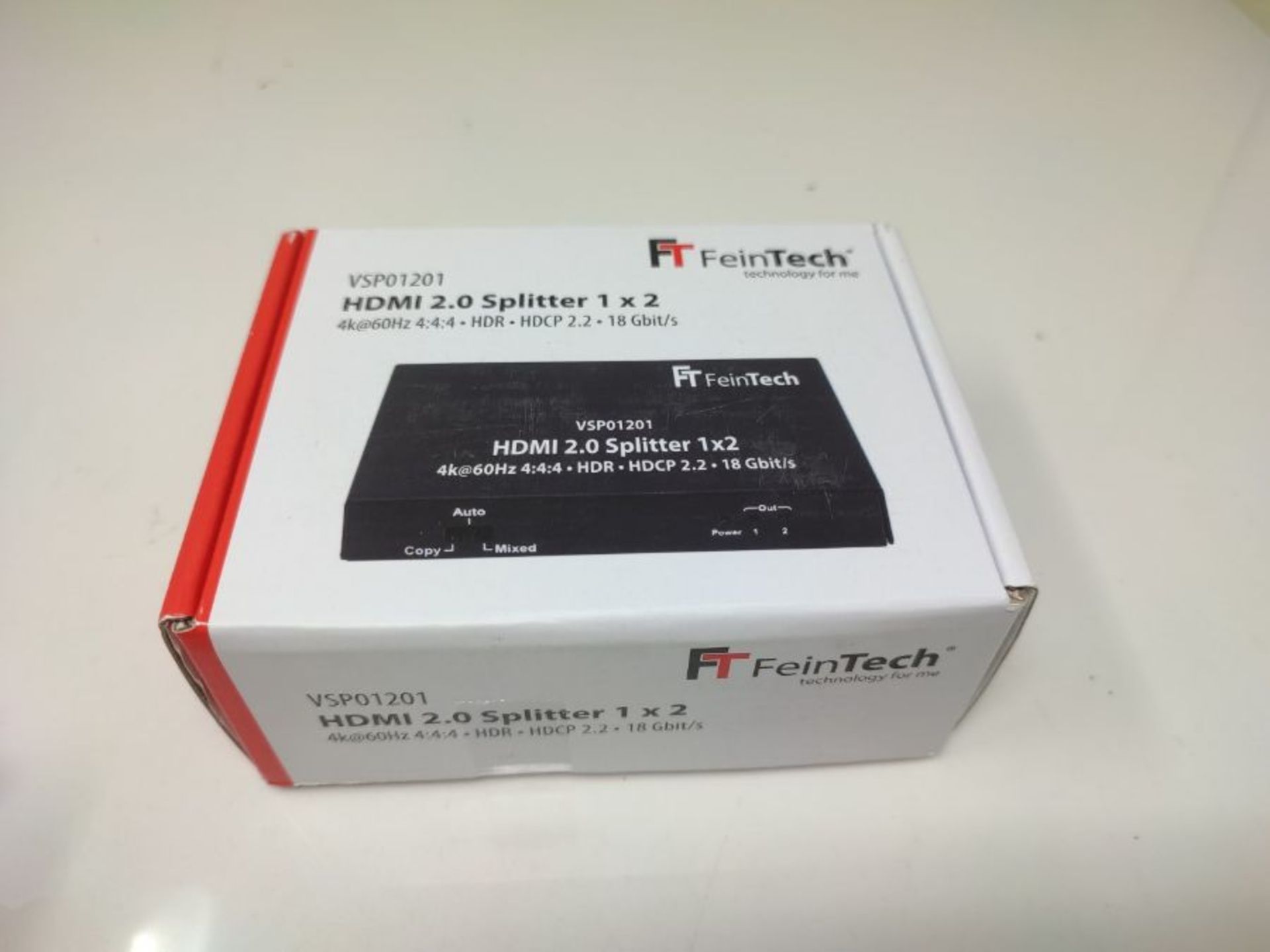 FeinTech VSP01201 HDMI 2.0 Splitter 1 in 2 out distributor Ultra-HD 4K 60Hz YUV 4:4:4 - Image 2 of 3