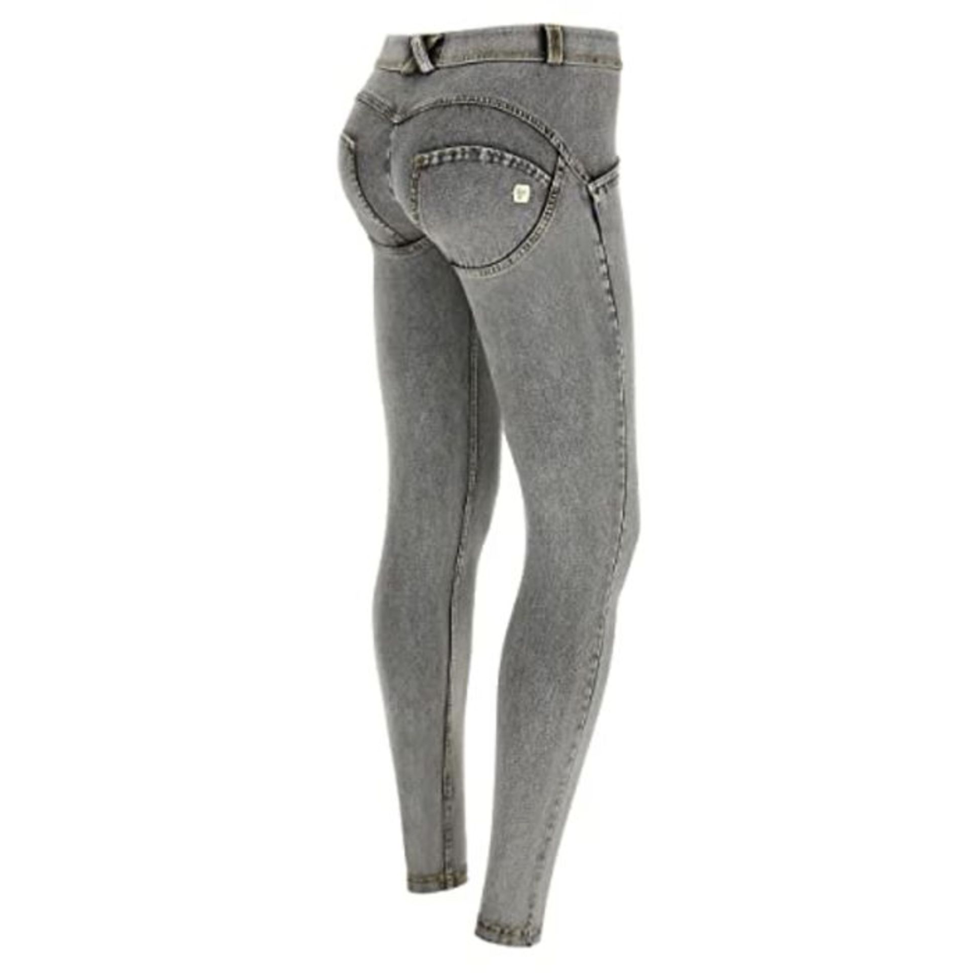 RRP £101.00 FREDDY Damen Skinny Jeans, , Grau (Jeans Grigio/Cuciture Gialle J3y), Gr. 38 (Herstell
