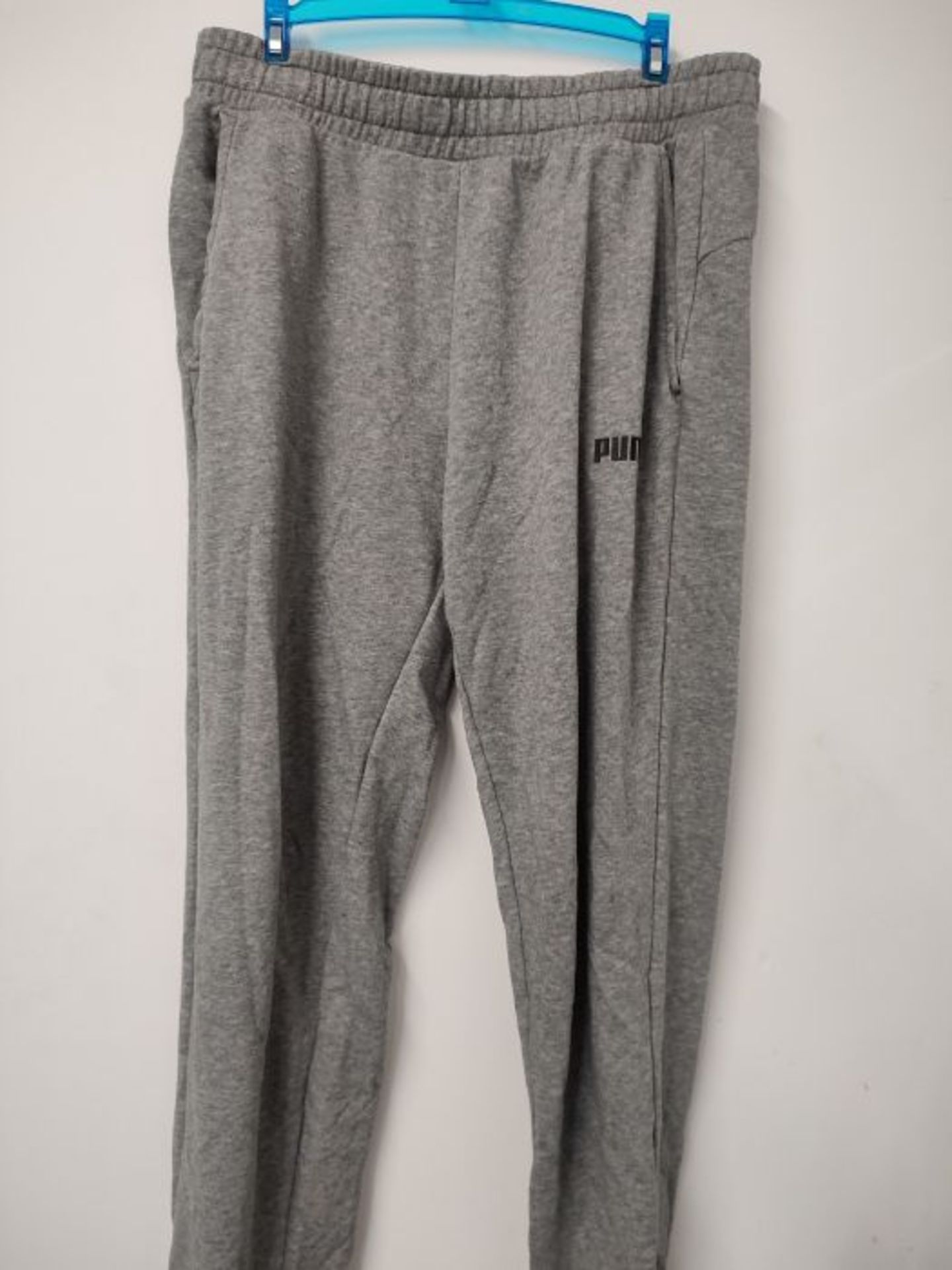 PUMA Men'S Ess Logo Tr Cl Pants, Grey Heather, Large - Image 2 of 2