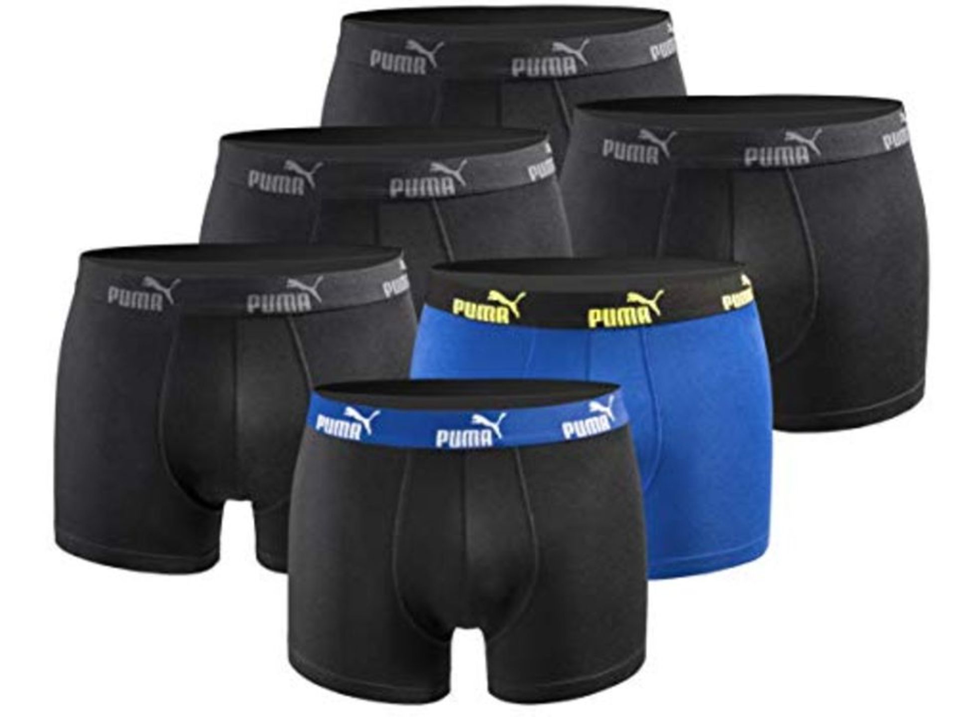 Puma Limited Statement Edition Men's Boxer Shorts Pack of 6 - Black - X-Large