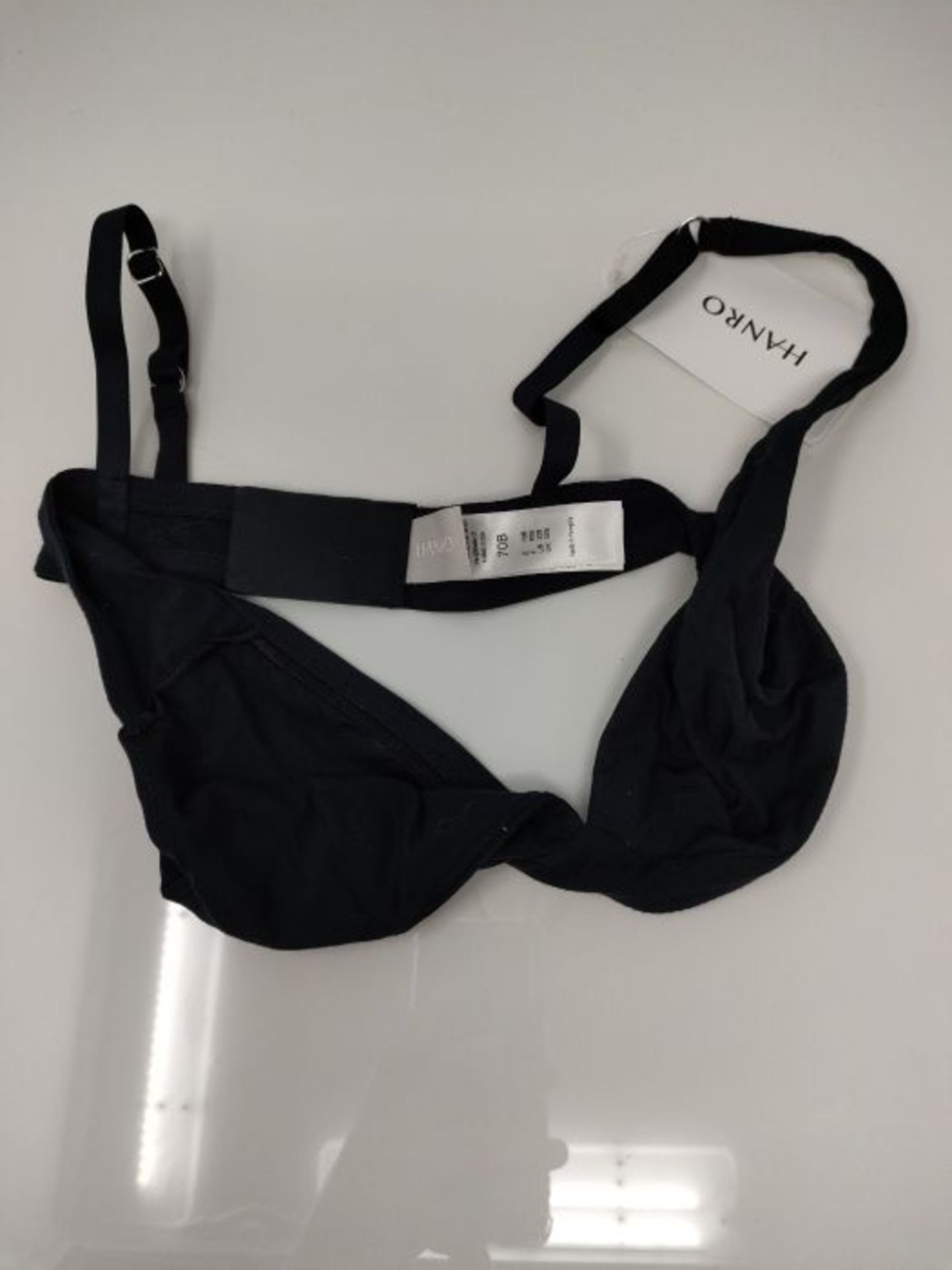 RRP £52.00 Hanro Women's Cotton Sensation Soft Cup Bh Wireless Bra, Black (Black 0019), 32B - Image 3 of 3