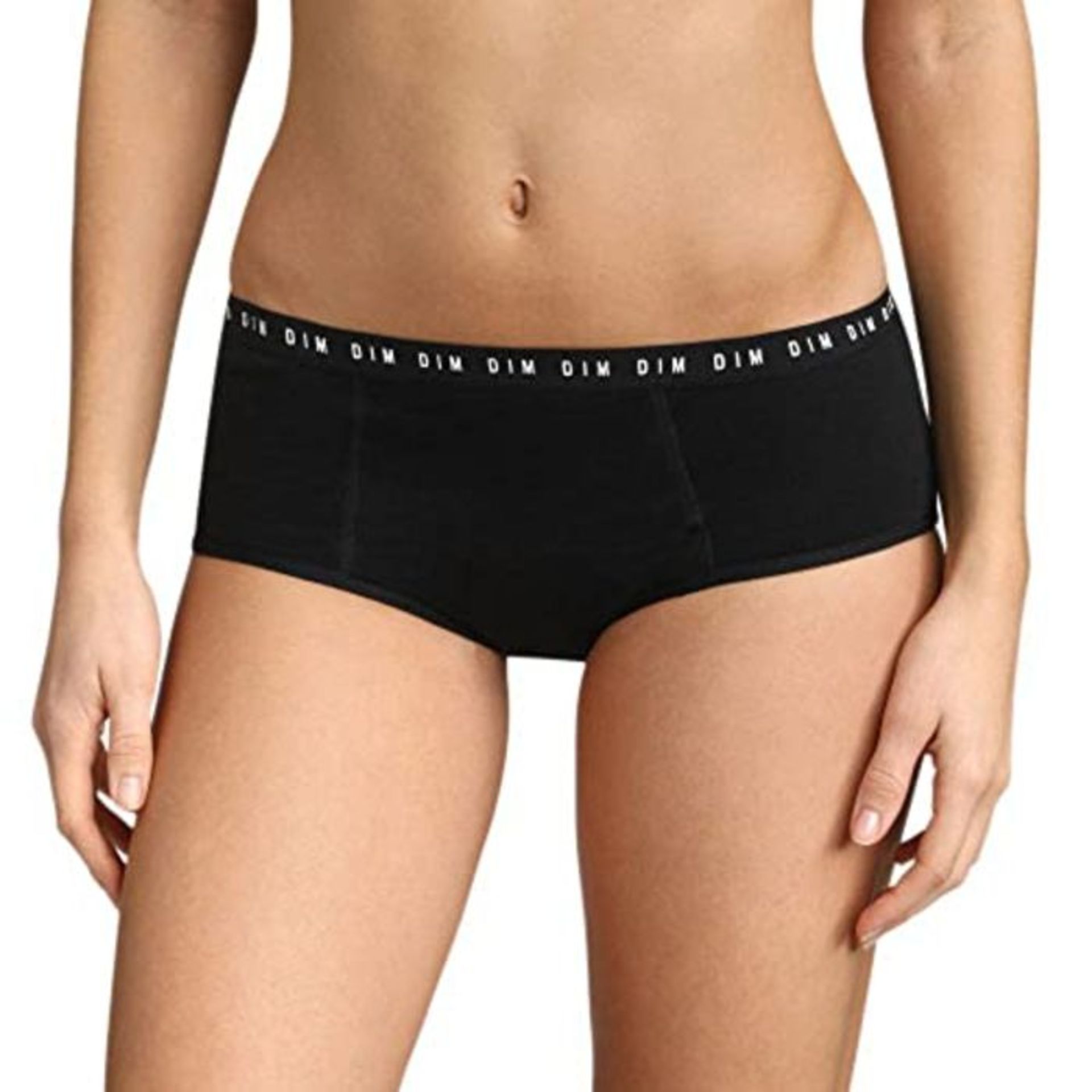 Dim Women's Mi-chaussette Coton Style Cubes X2 Briefs, Noir, 36/38