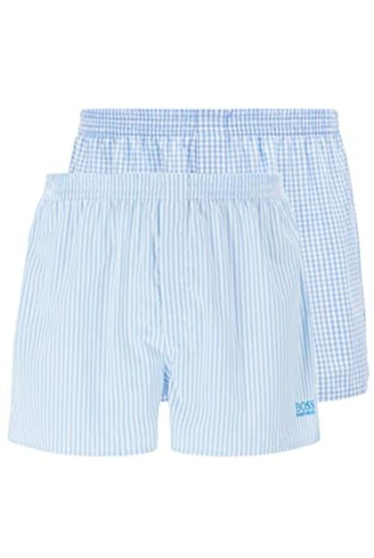 BOSS Mens NOS Boxer CW 2P Two-Pack of Pyjama Shorts in Cotton poplin