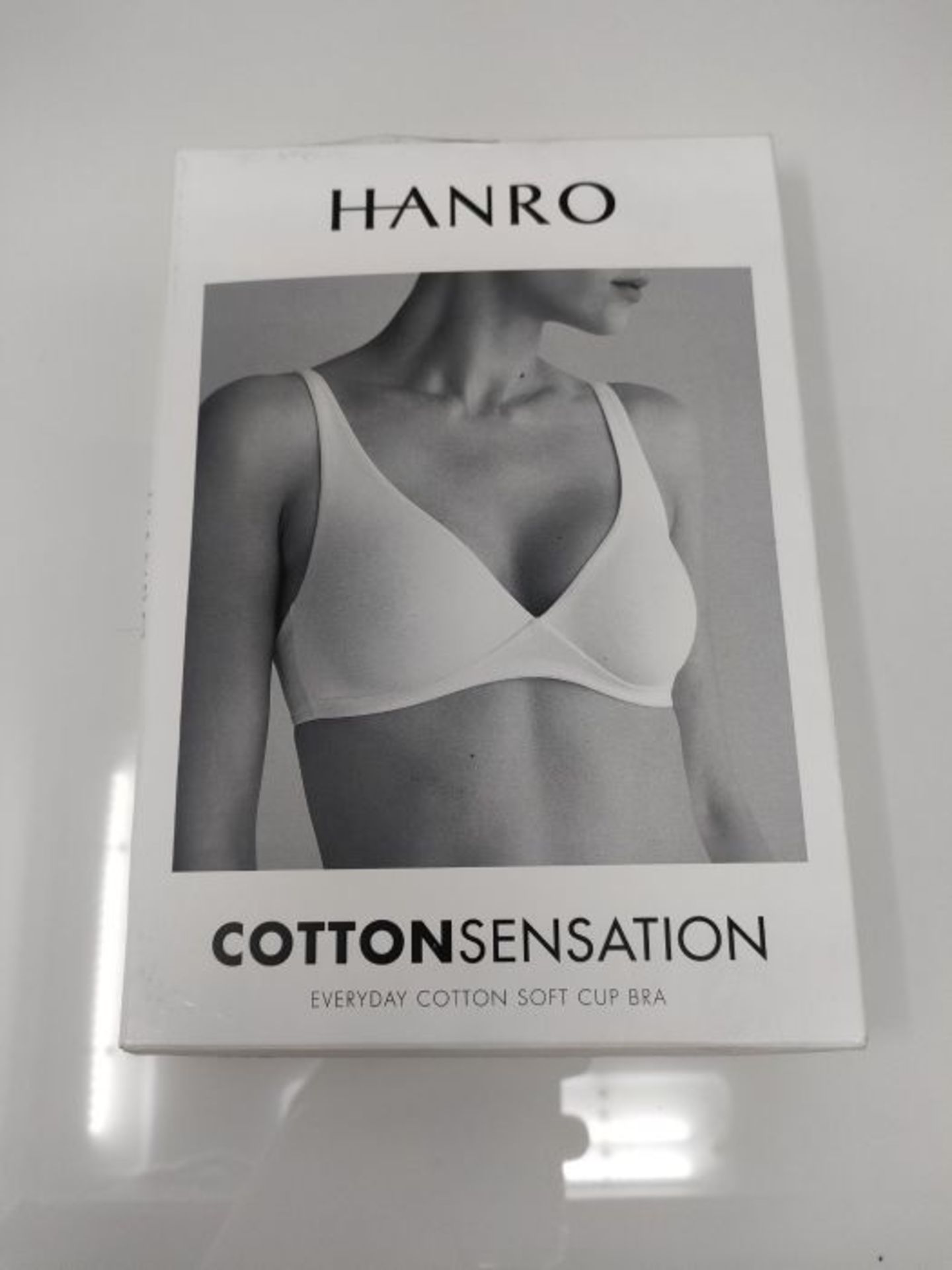 RRP £52.00 Hanro Women's Cotton Sensation Soft Cup Bh Wireless Bra, Black (Black 0019), 32B - Image 2 of 3