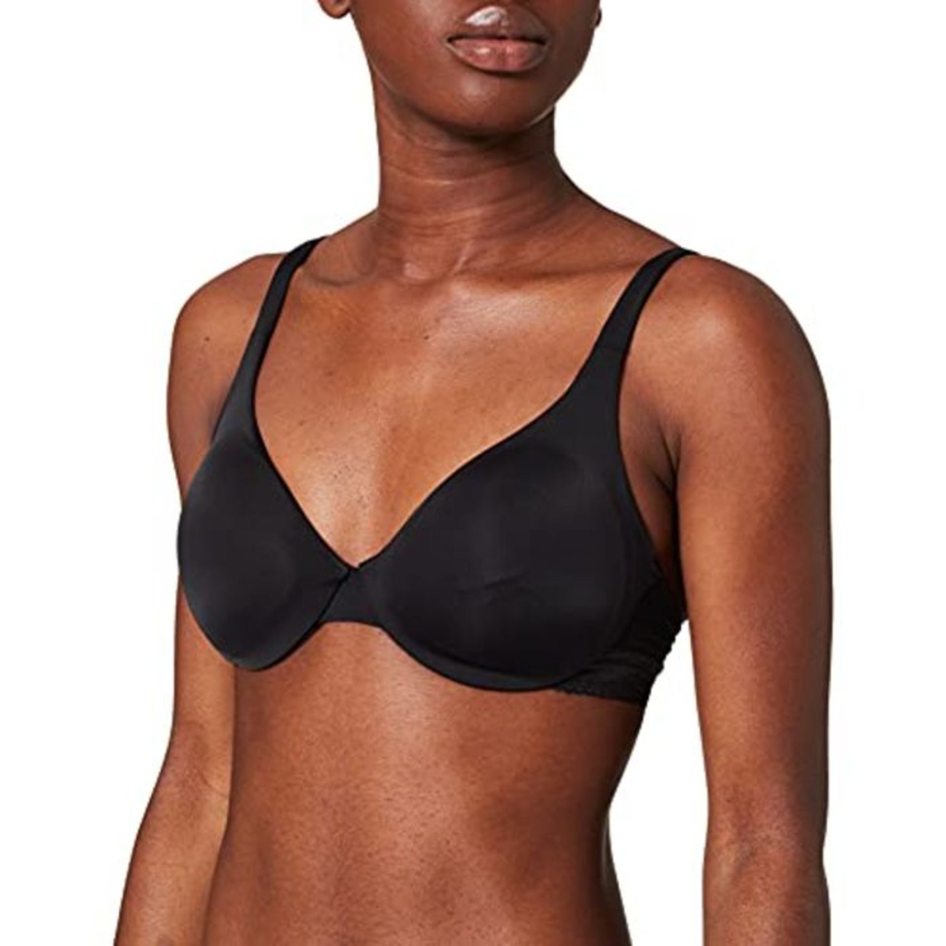 DIM Women's Invisifree Frame Basket Bra, Black, 34A