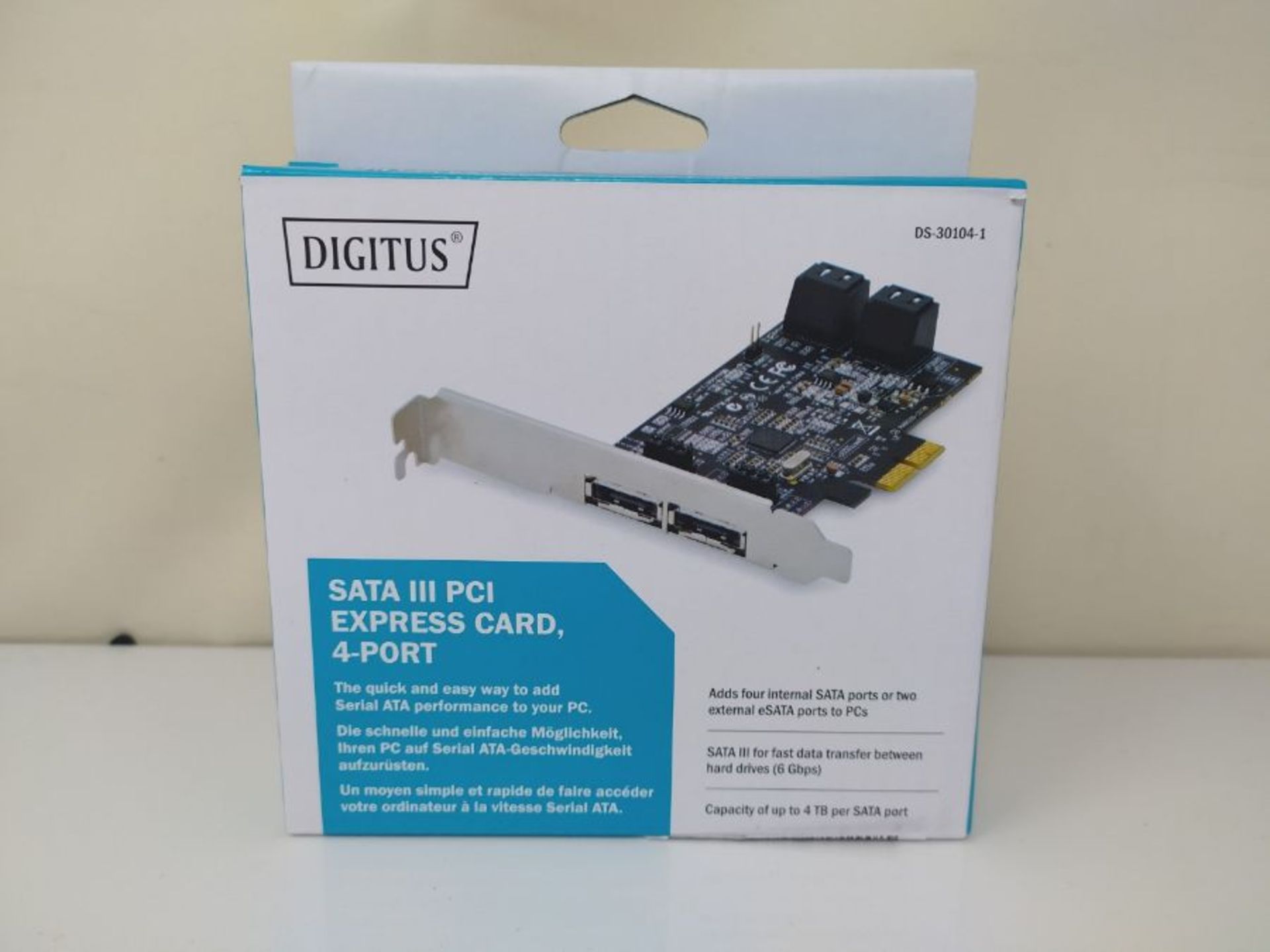 RRP £53.00 Digitus 4 Port SATA III PCI Express Card, DS-30104-1 - Image 2 of 3