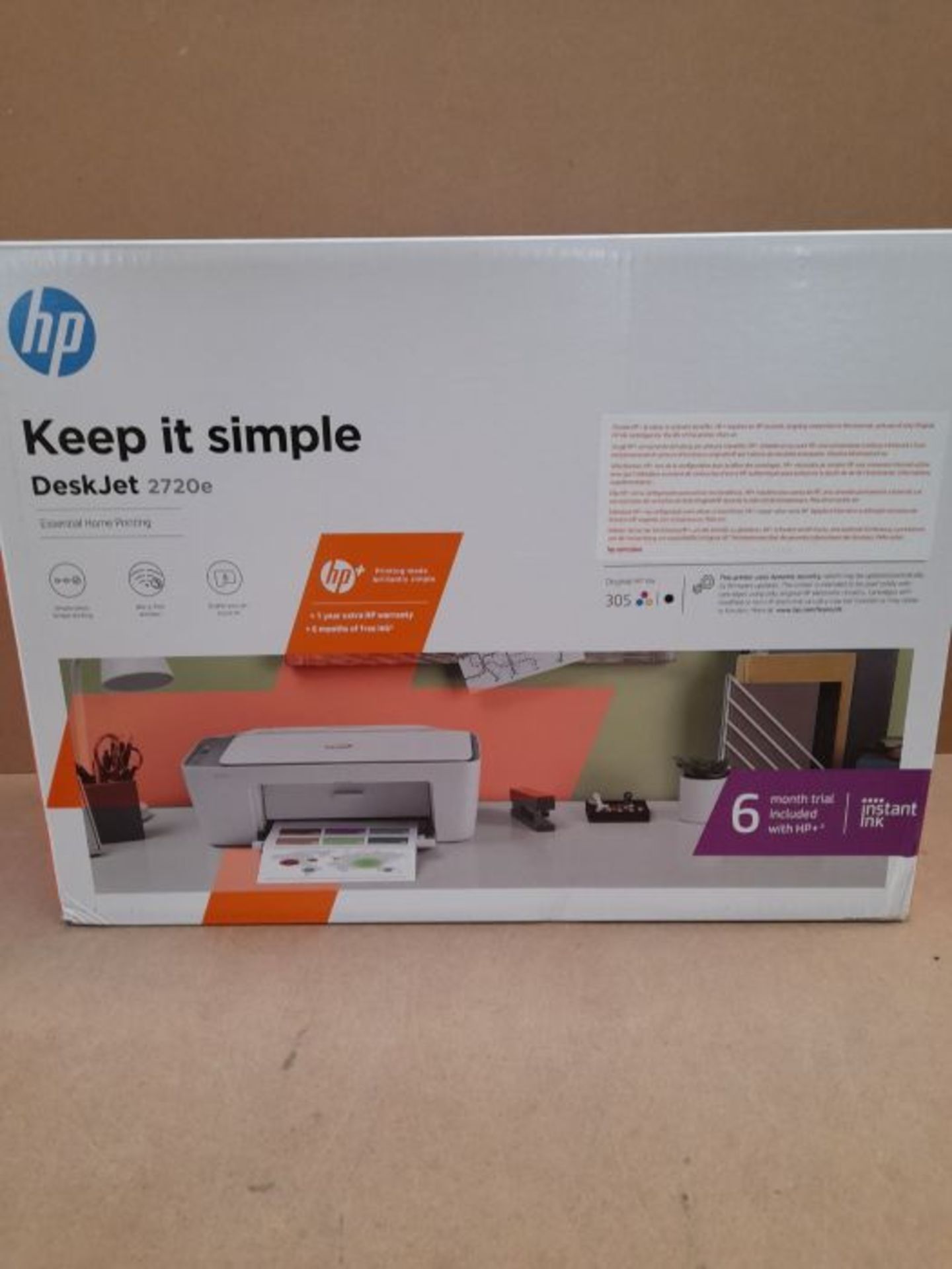 RRP £59.00 HP Hewlett Packard DeskJet 2720e All-in-One 3in1 multifunction printer - Image 3 of 3