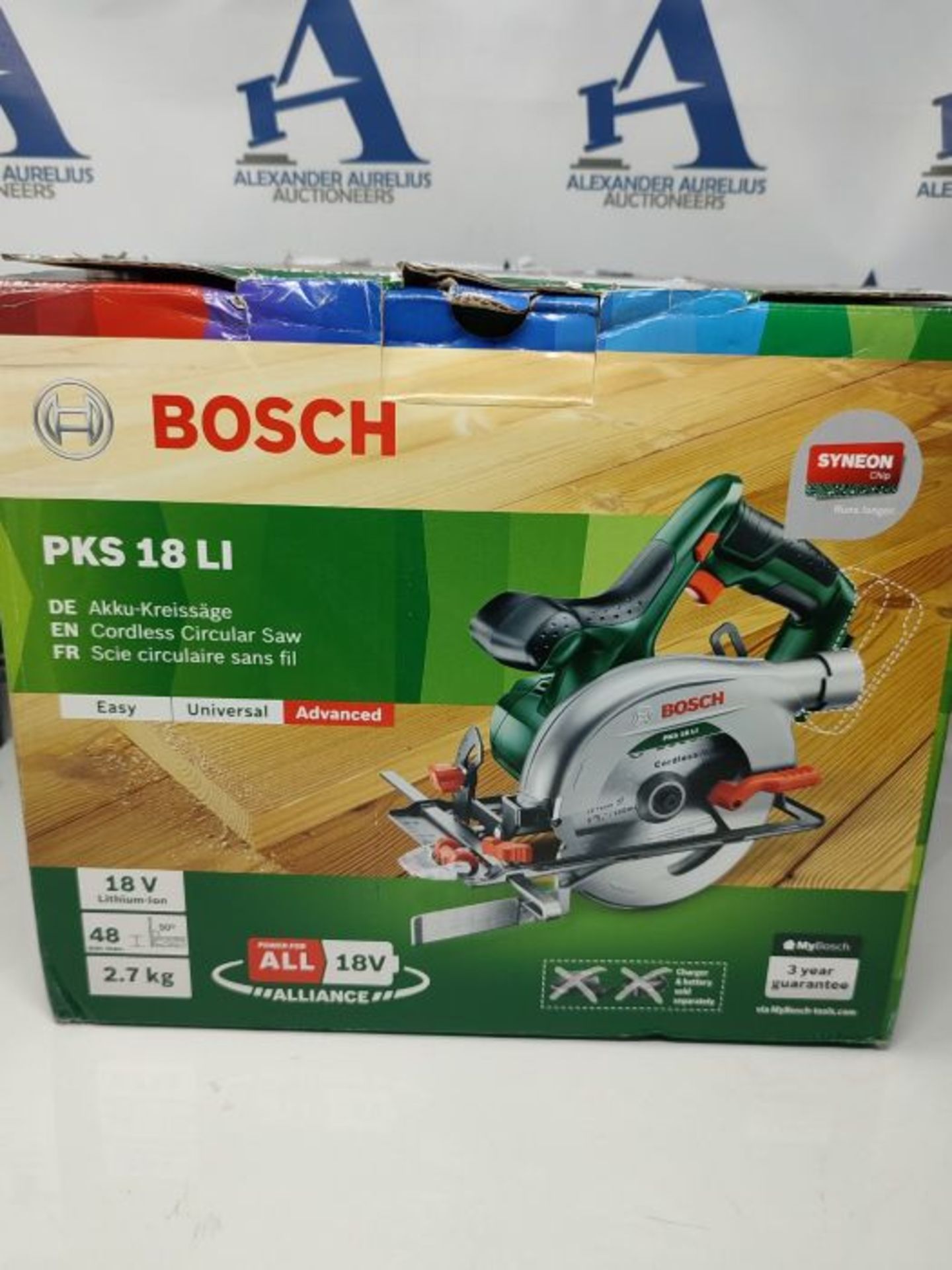 RRP £66.00 Bosch Home and Garden Cordless Circular Saw PKS 18 LI (without battery, 18 Volt system - Image 2 of 3